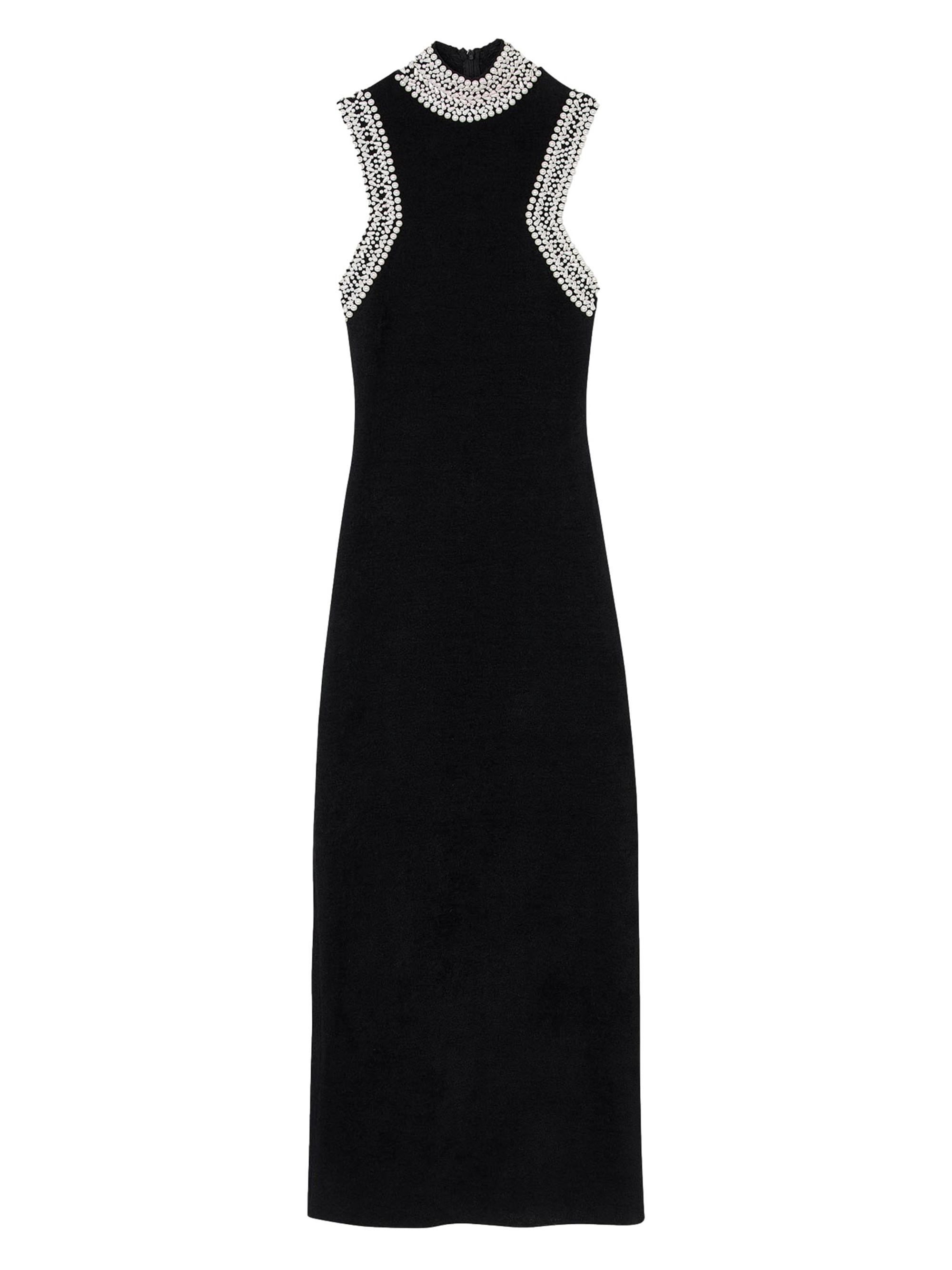 Sandro Women's Short Beaded Dress - Black