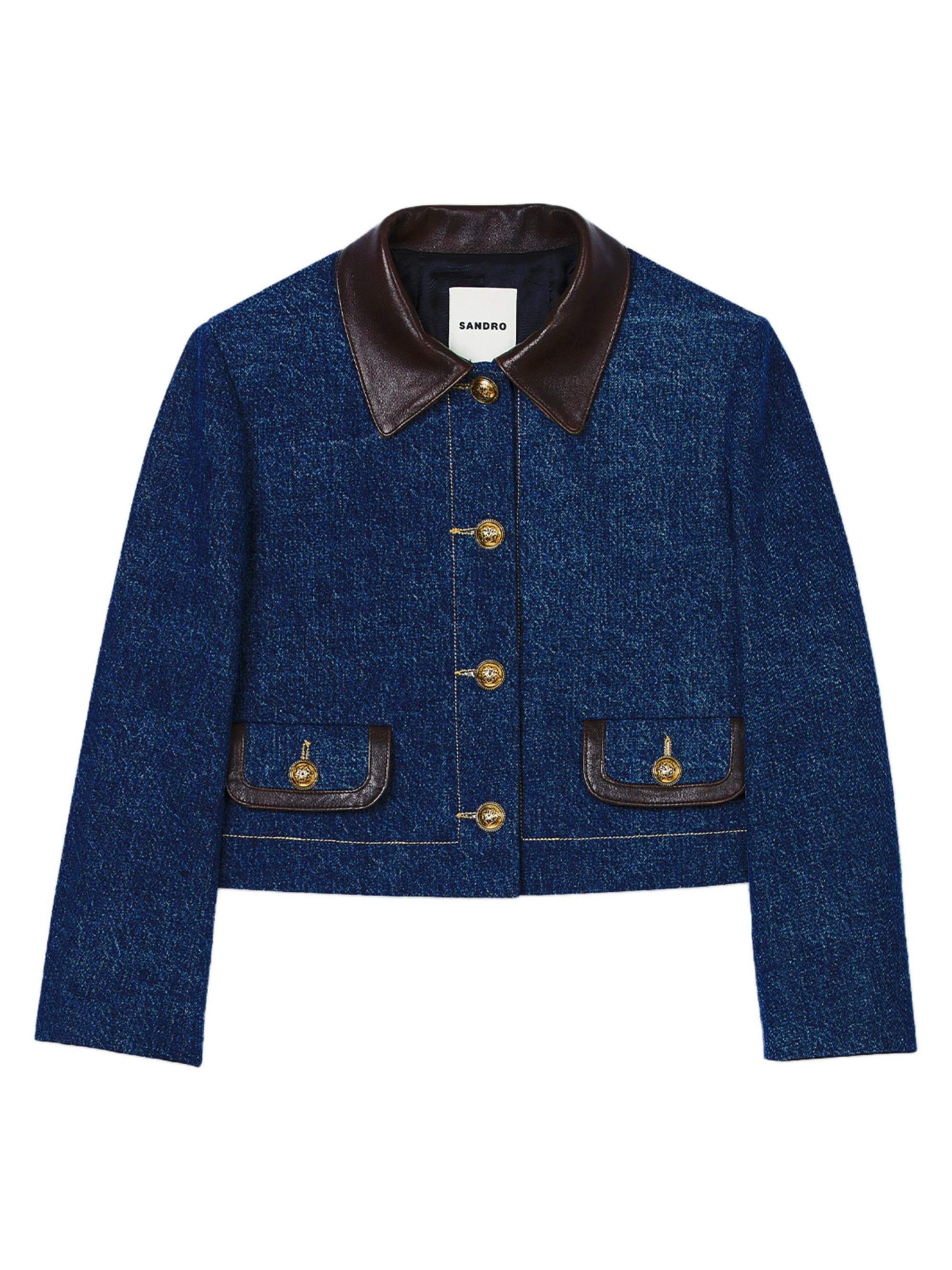 ジャケット ASCLO Denim Tweed No Collar Jacket (2color) ASCLO