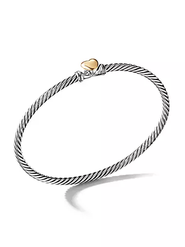 Cable Collectibles Heart Bracelet in Sterling Silver
