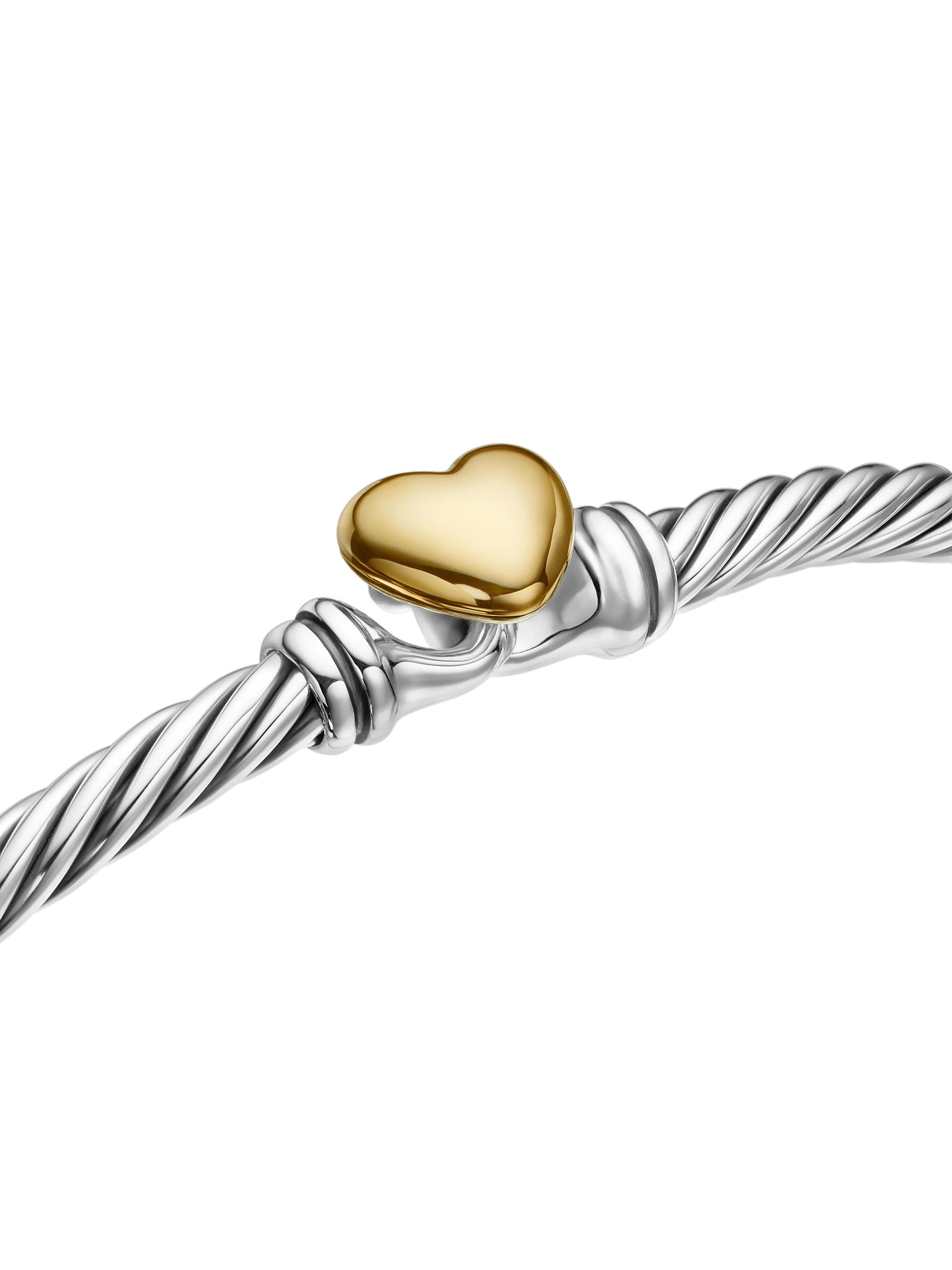 David Yurman Cable Collectibles Heart Bracelet in Sterling Silver