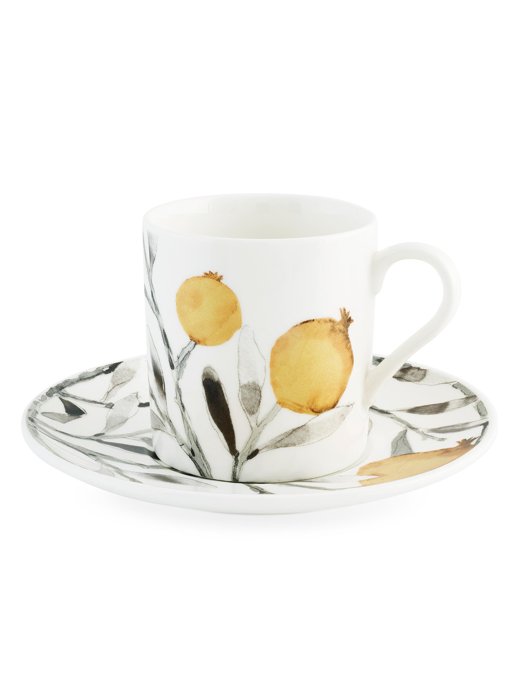 Michael Aram Pomegranate 8-Piece Teacup & Saucer Demitasse Set