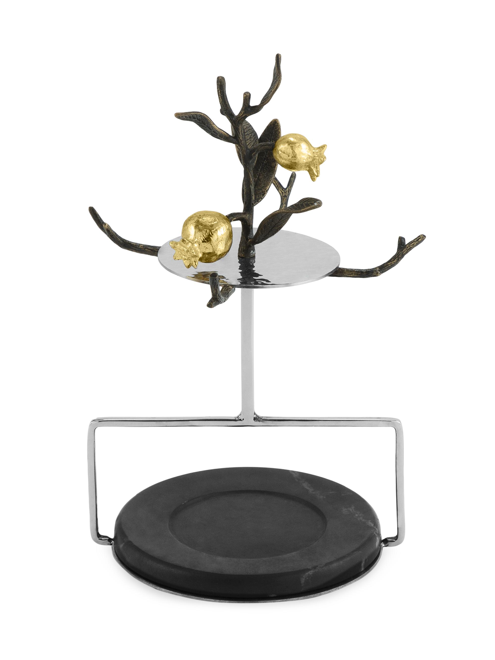 Michael Aram Pomegranate Teacups, Saucers & Stand Demi Set