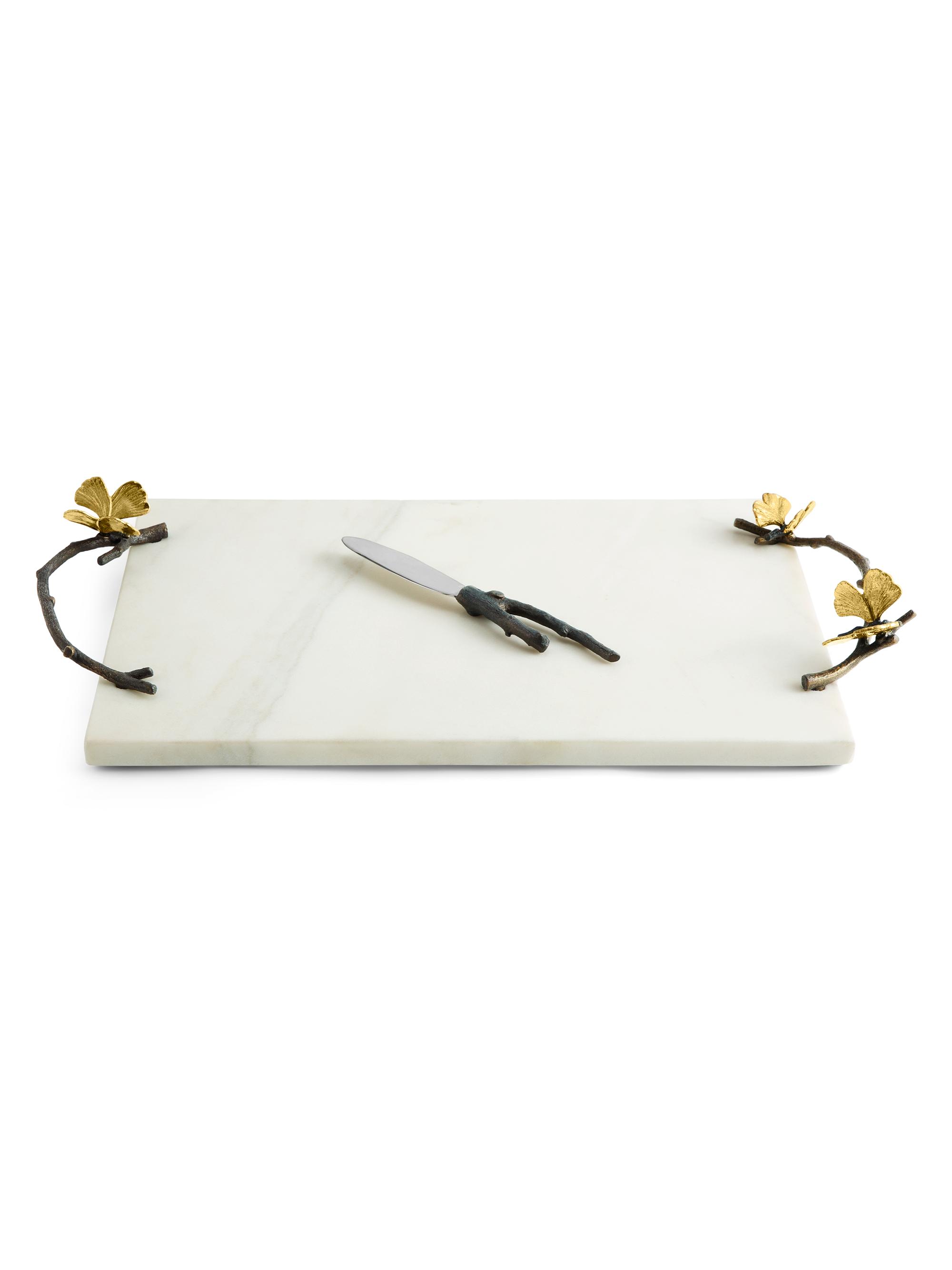 Michael Aram Butterfly Ginkgo Cheese Board & Knife Set