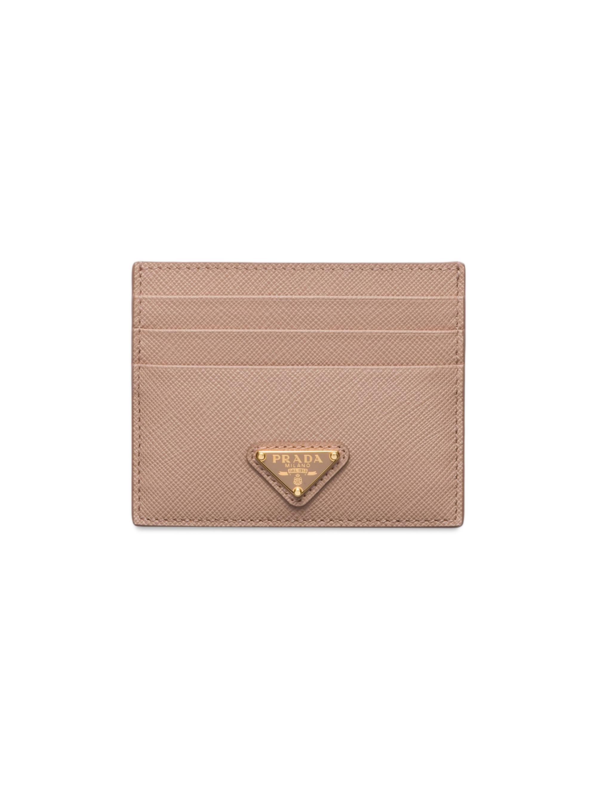 Prada Women's Saffiano Leather Card Holder - Blush