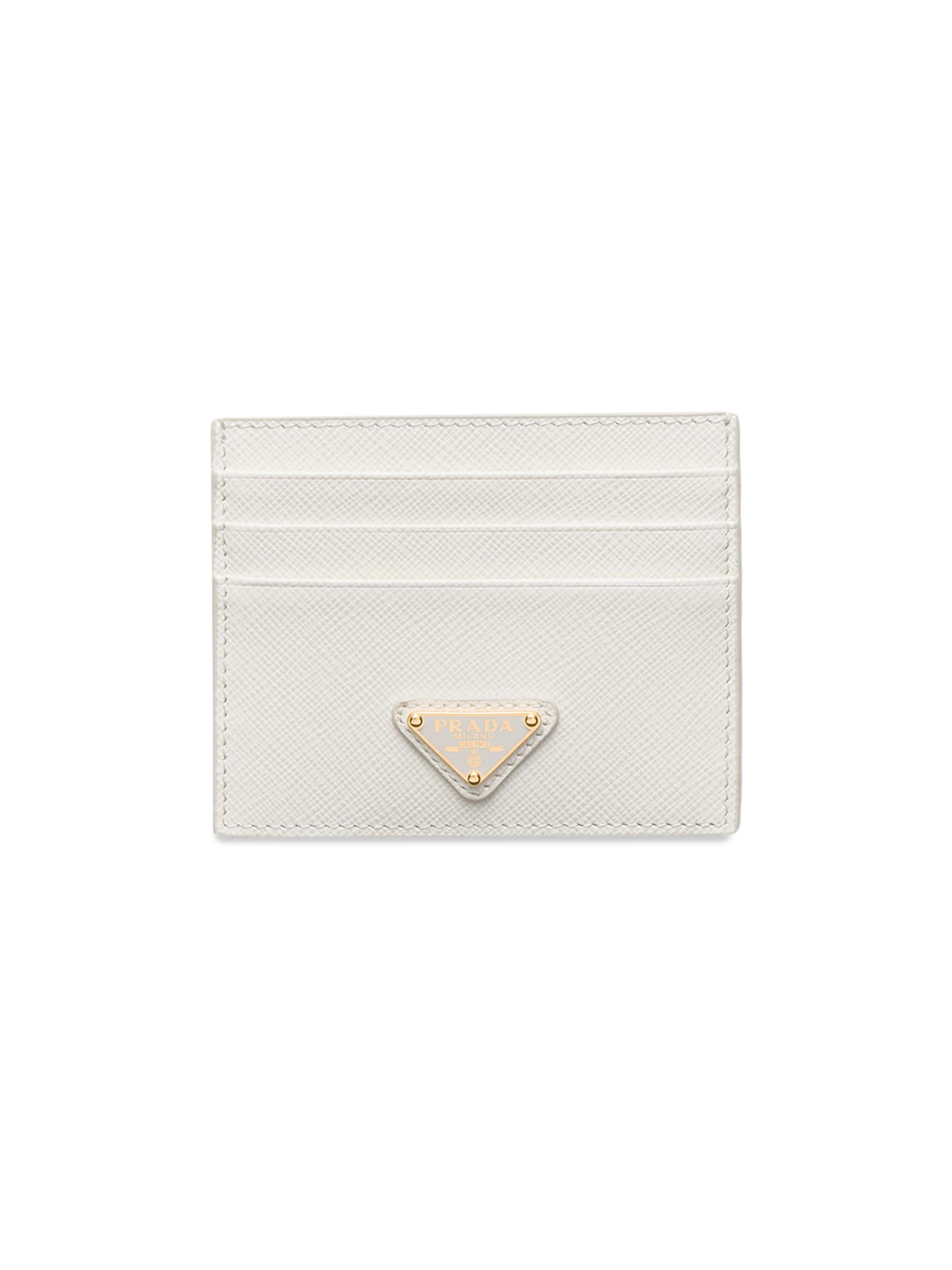 Prada Women's Saffiano Leather Card Holder - Graphite Blue - Women's Accessories