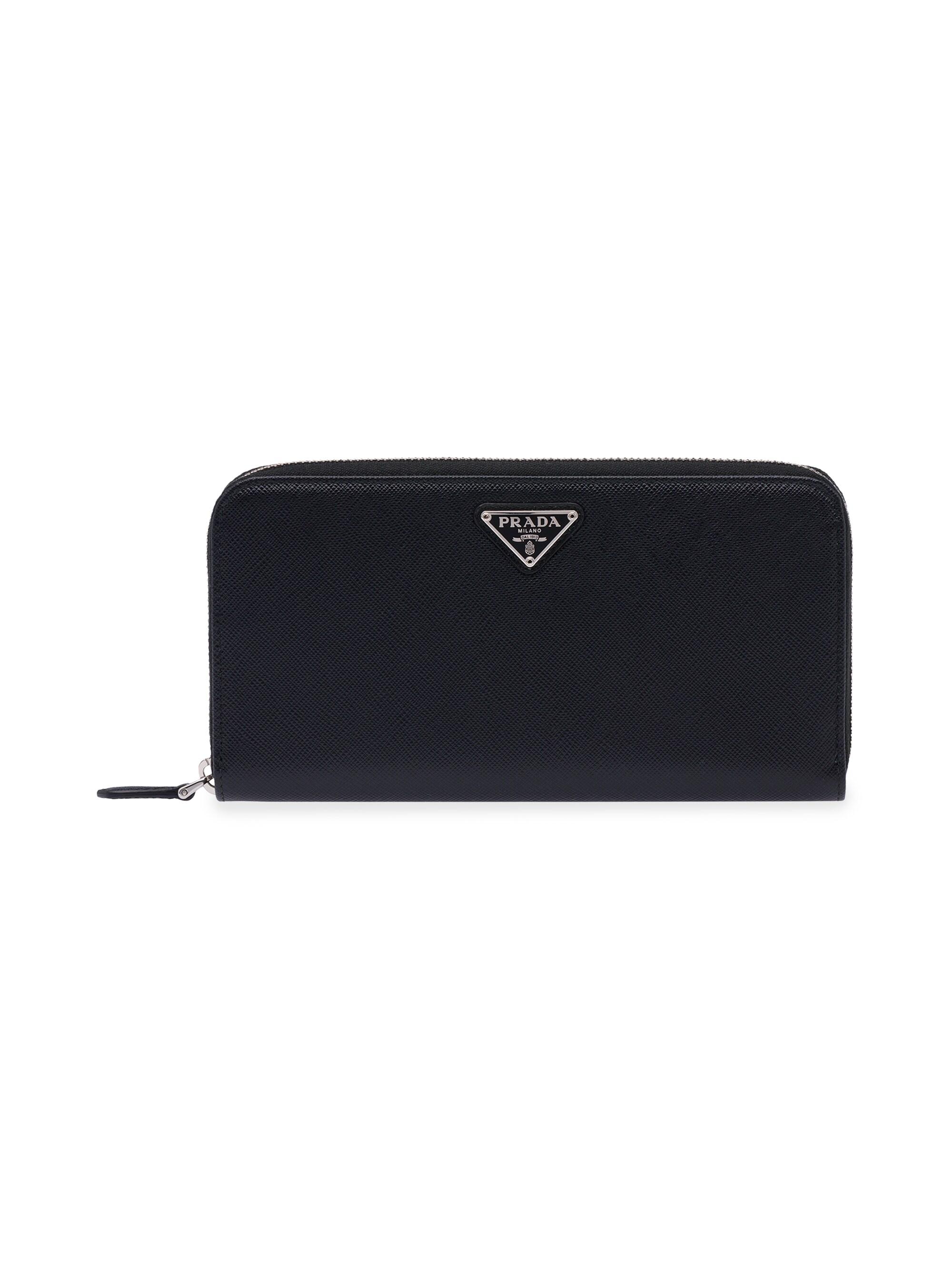 小物 PRADA RFID Saffiano leather wallet black Black Small Saffiano