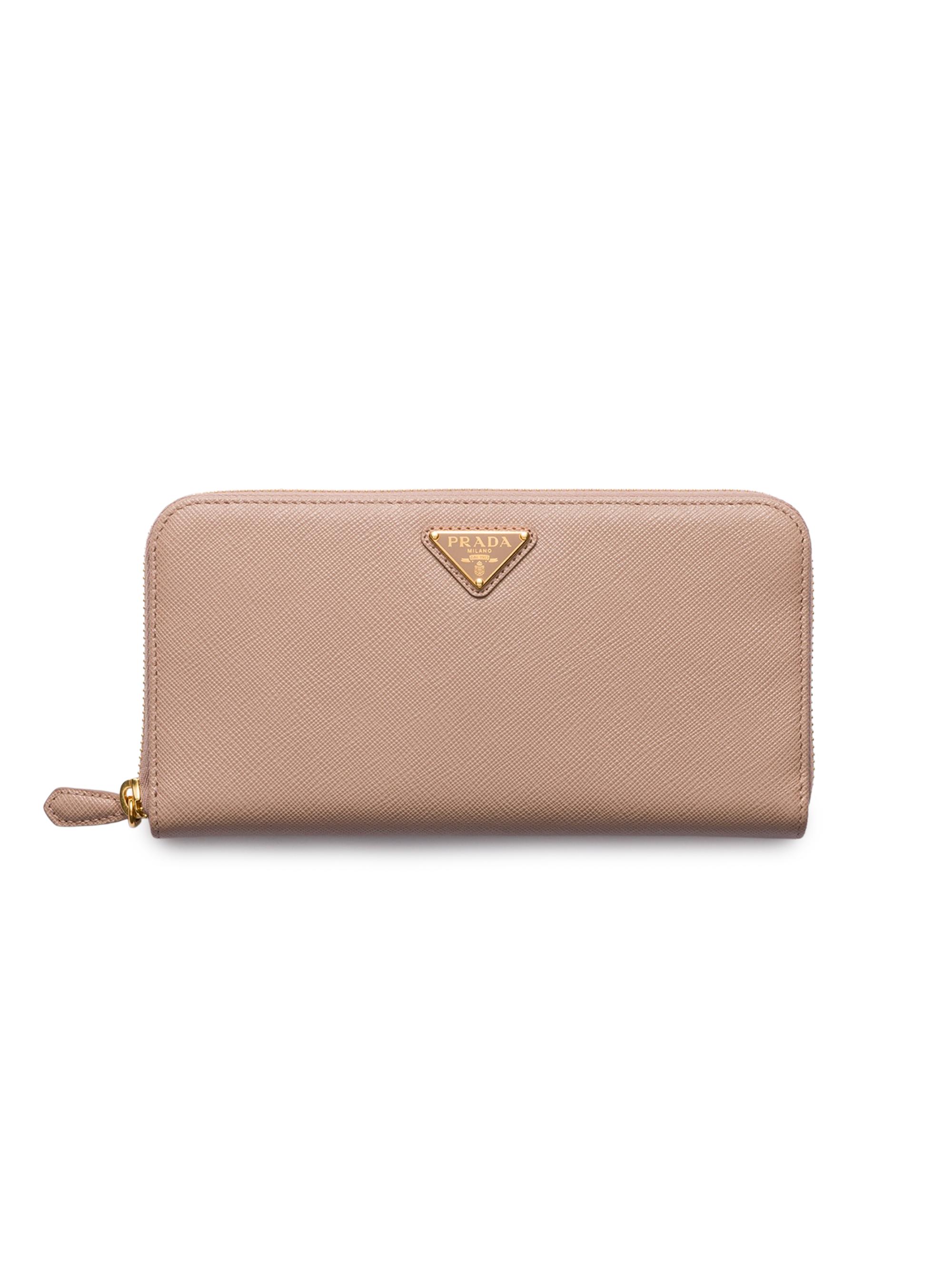 Prada Women's  Saffiano Leather Wallet - Pink