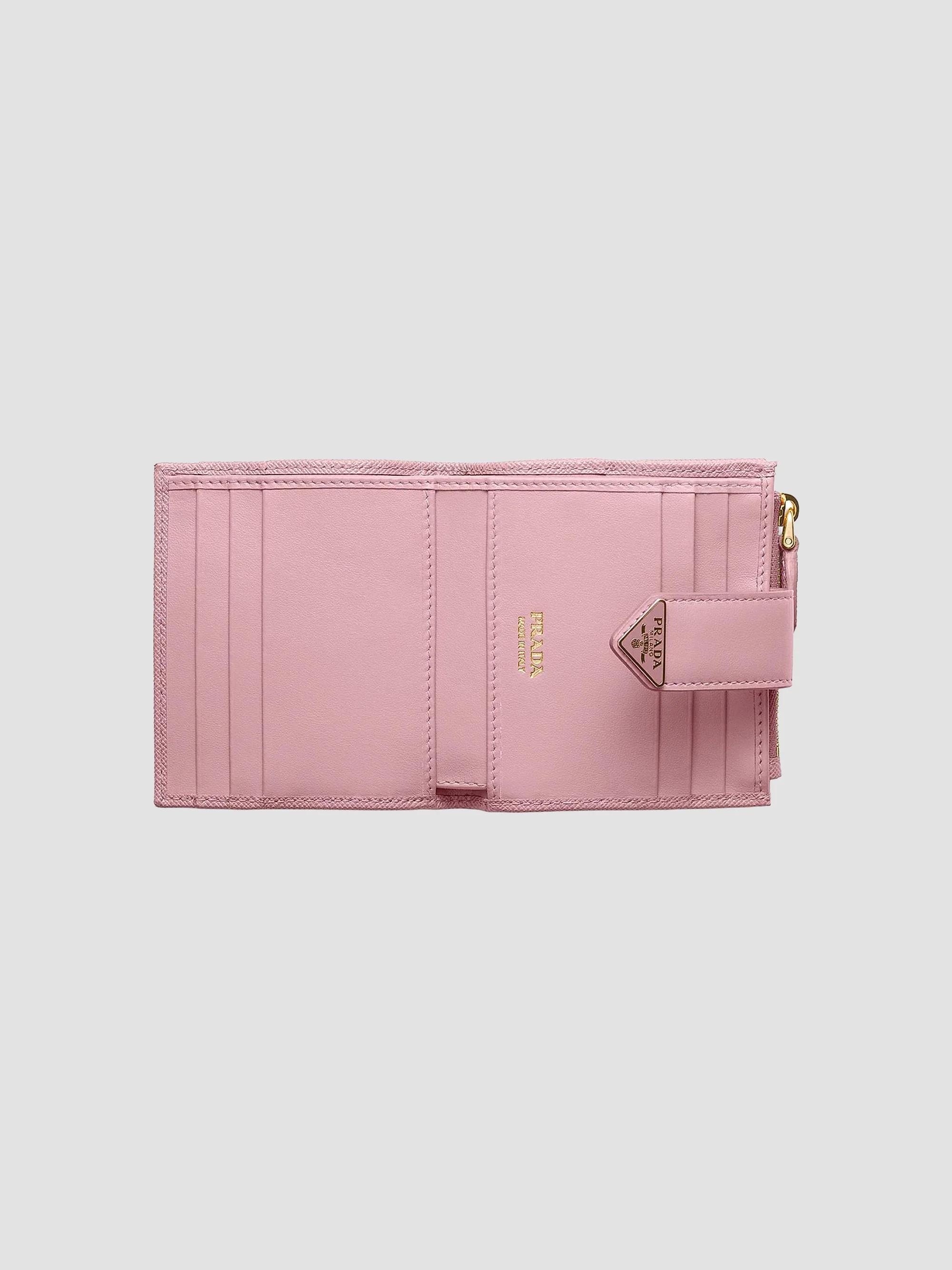 Prada Small Saffiano and Smooth Leather Wallet | Saks Fifth Avenue