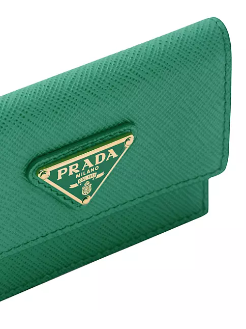 PRADA - Branded leather playing card holder
