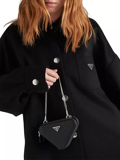 Black Saffiano Leather Mini Pouch