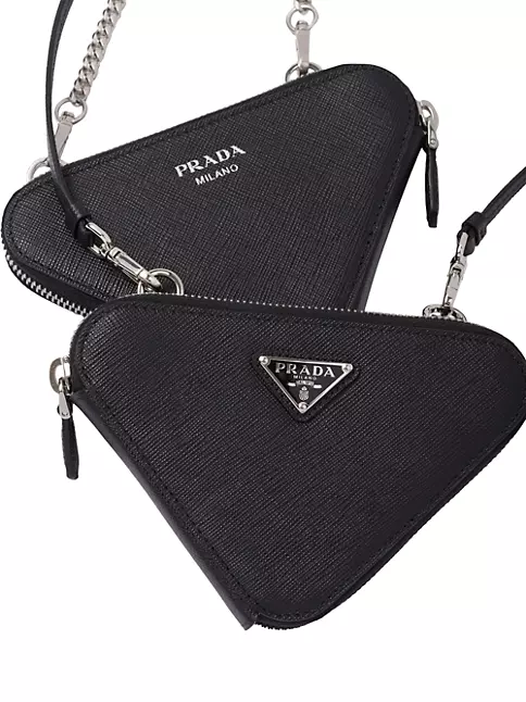 Shop Loro Piana Extra L27 Saffiano Leather Pouch Crossbody Bag