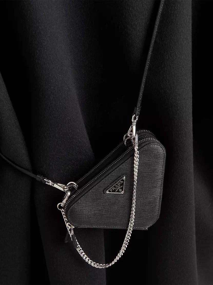 Prada Detachable Saffiano Leather Mini Pouch - Farfetch
