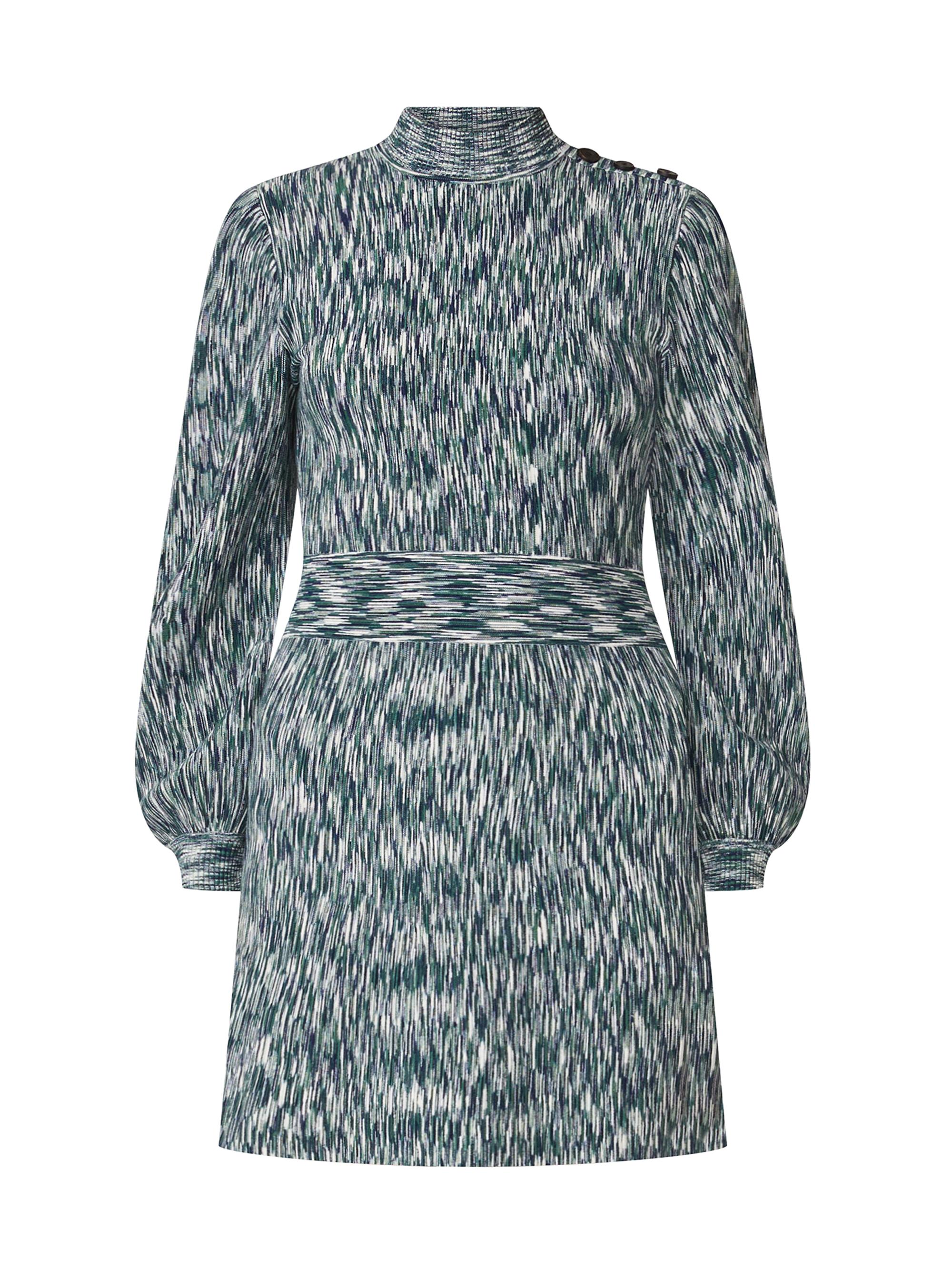 Shoshanna Women's Molly Space-Dye Minidess - Sage Multi