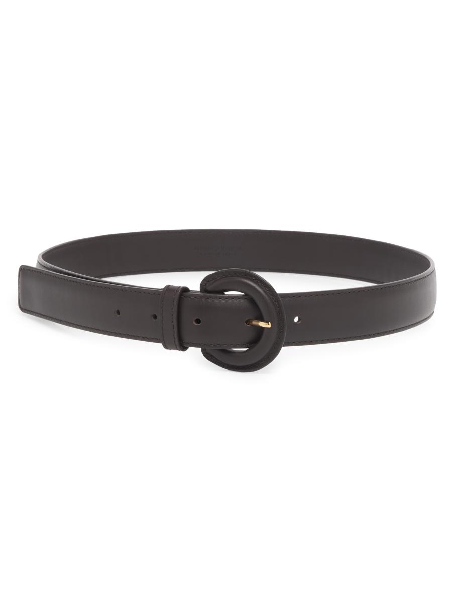 ベルト BOTTEGA VENETA   taurillon belt in grained woven leather Italian Bottega Veneta Woven Intrecciato Nero Black Leather