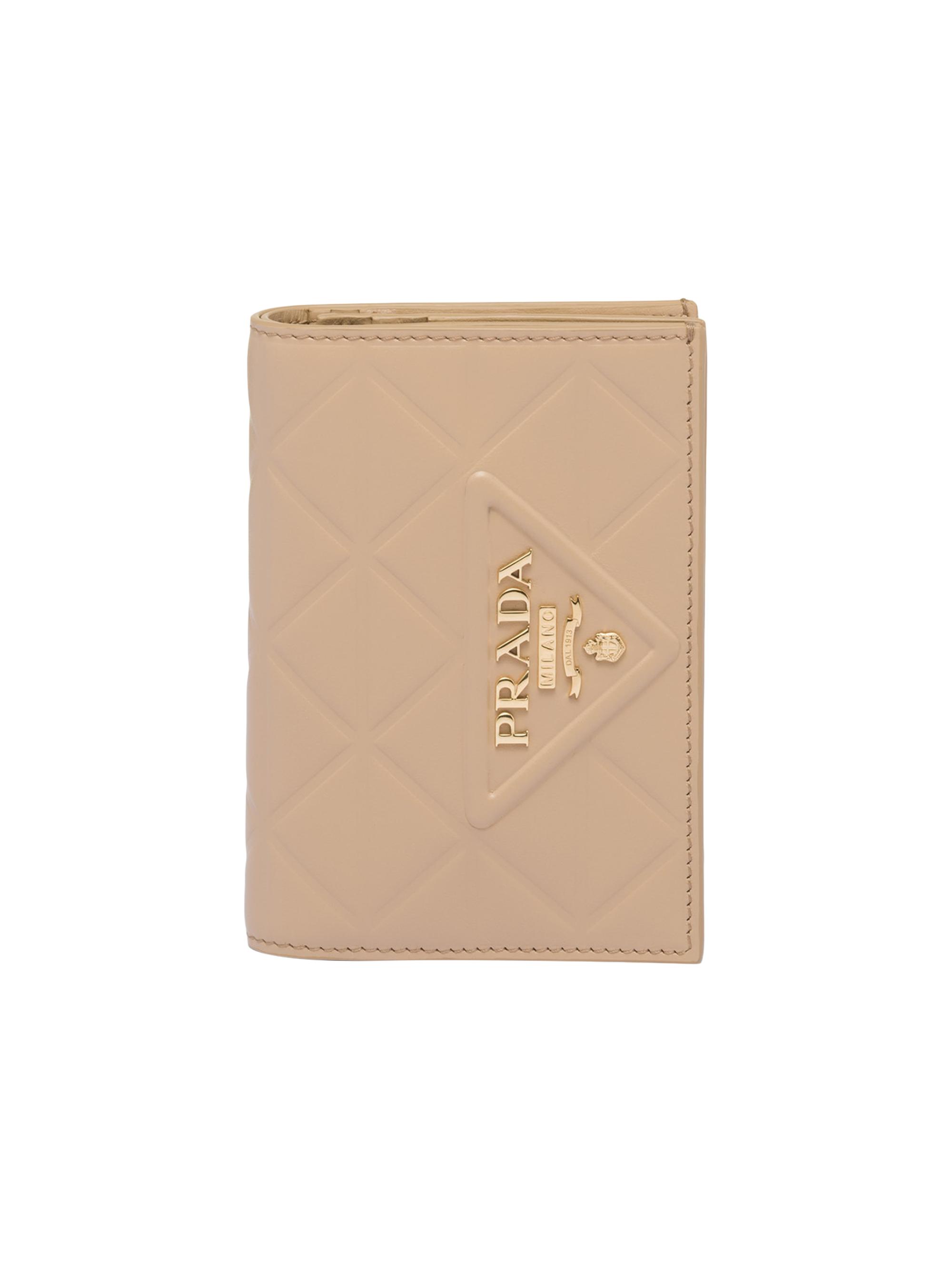 Prada Women's  Leather Wallet - Beige Khaki