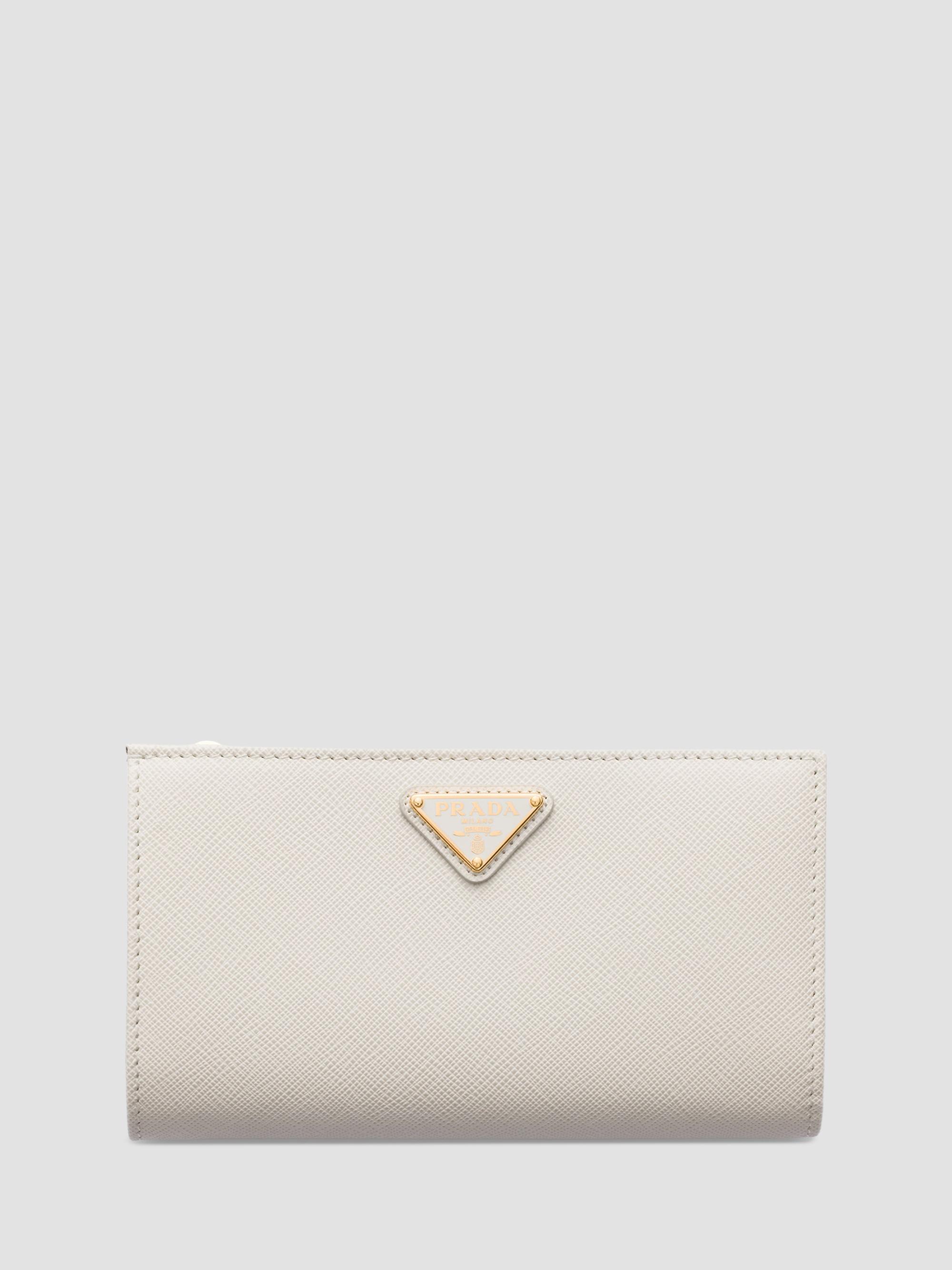 Prada Women's  Saffiano Leather Wallet - Beige Khaki