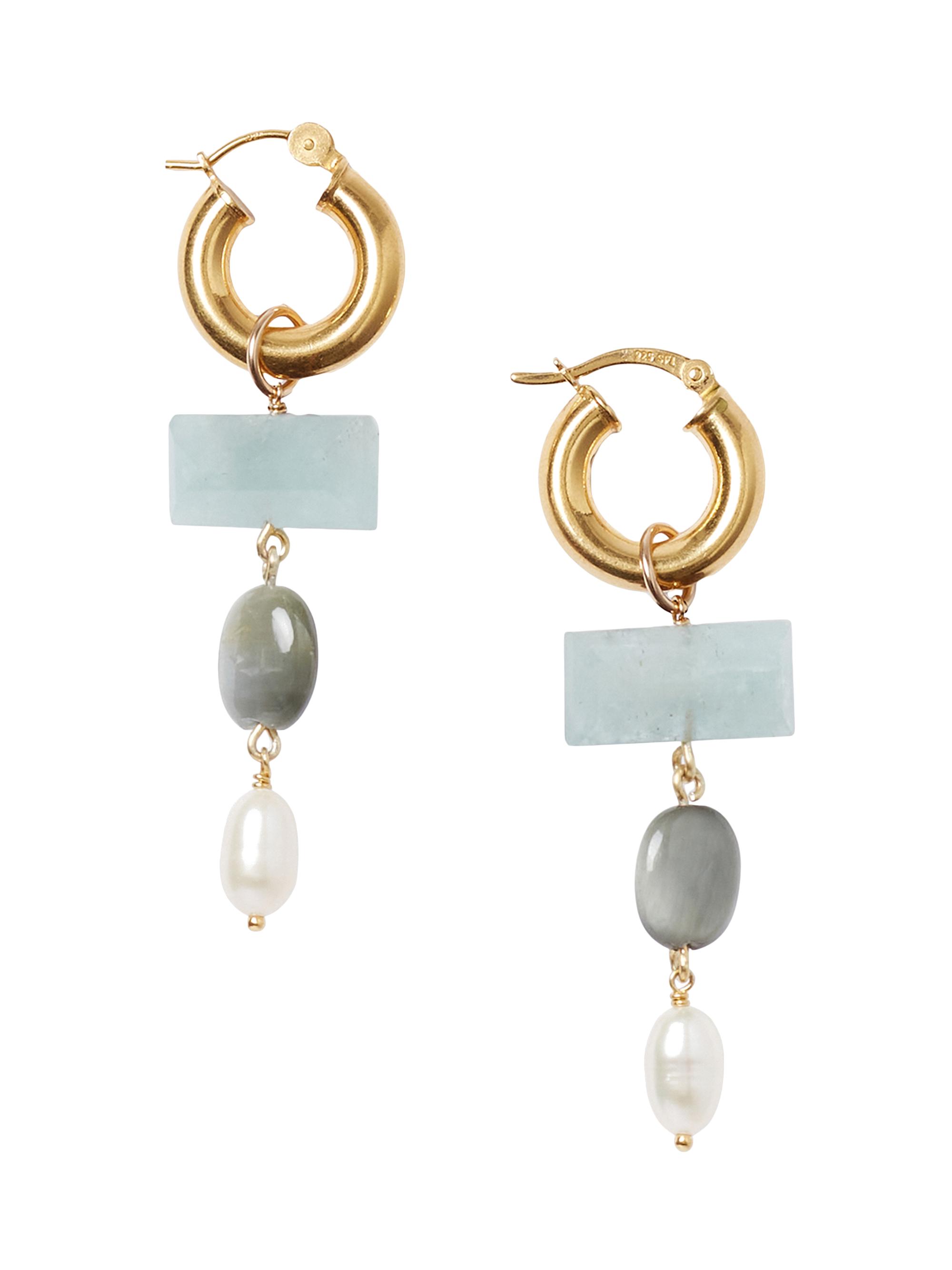 Chan Luu Women's 18K-Gold-Plated & Multi-Gemstone Drop Earrings - Aquamarine Mix