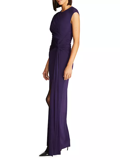 Shop Halston Giovanna Jersey Twisted Gown | Saks Fifth Avenue