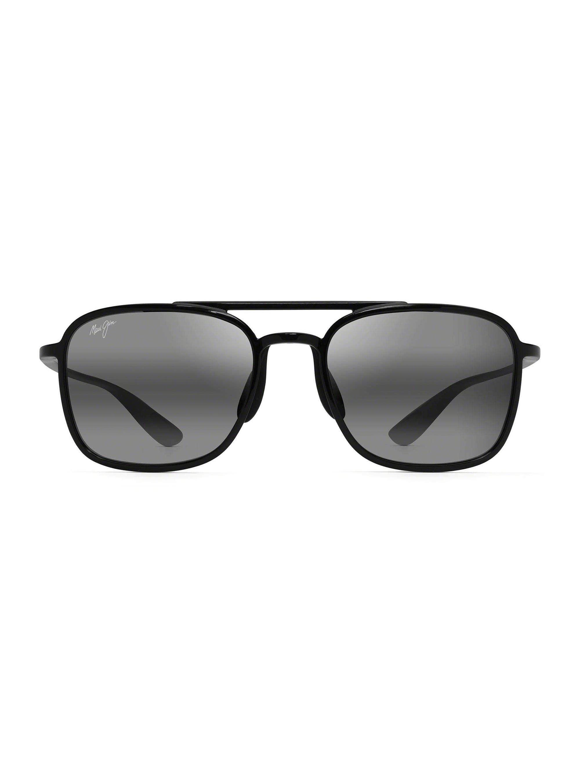 Maui Jim Men's Keokea 55MM Square Sunglasses - Black Grey | Thumbnail 3