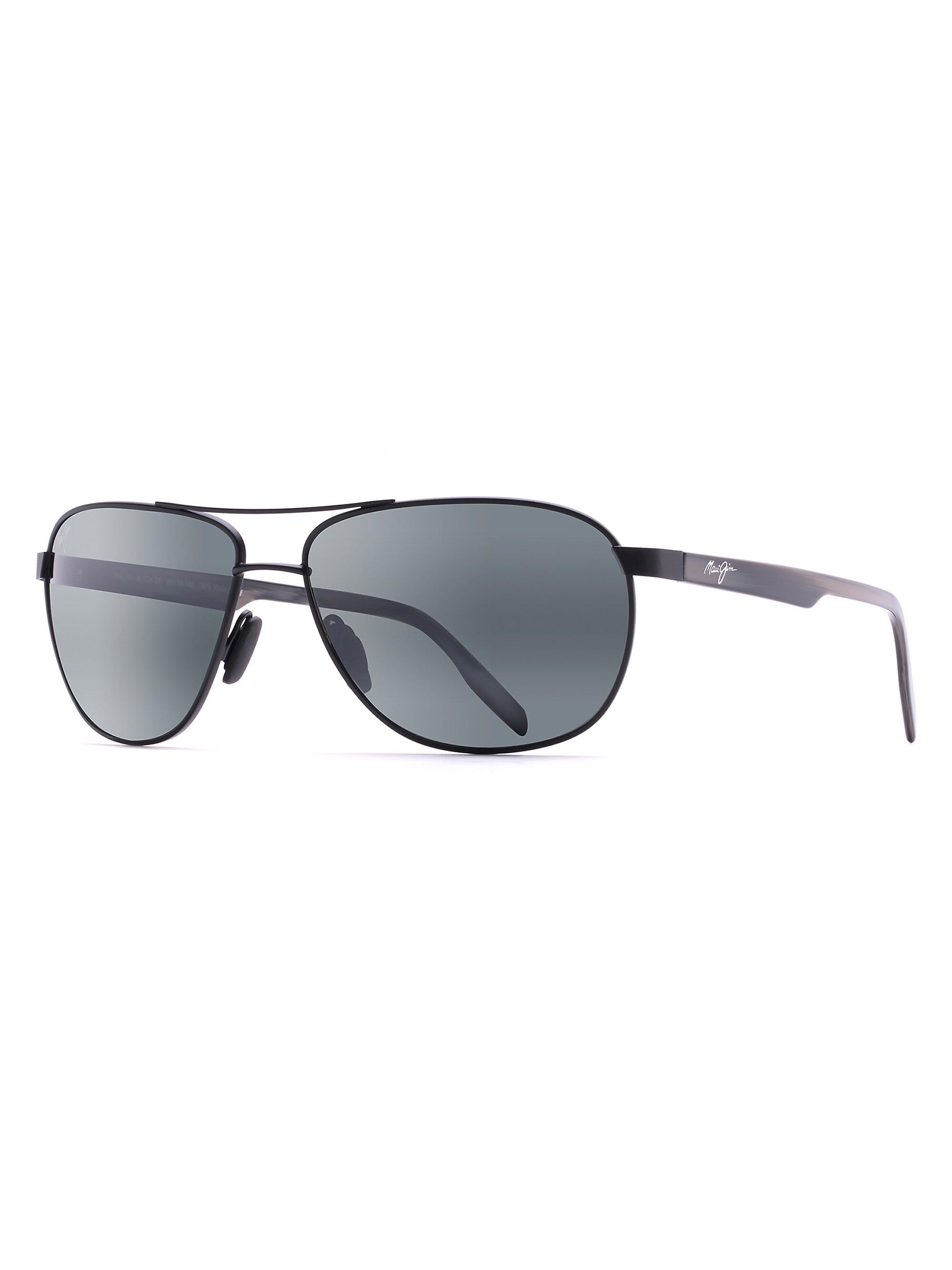Maui Jim Men's Castles 61MM Teardrop Sunglasses - Black Grey