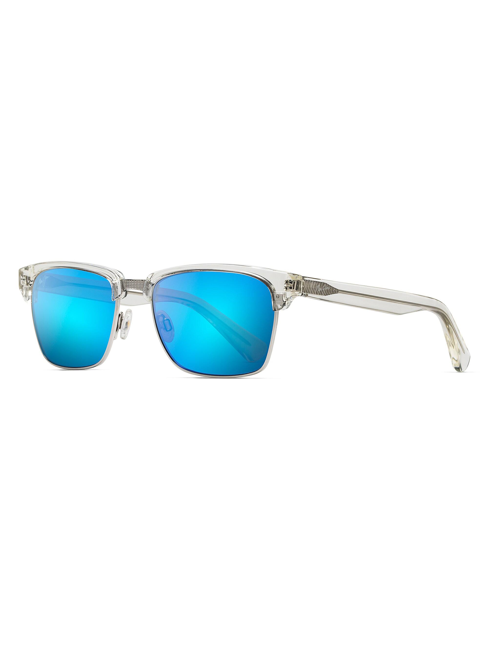 Maui Jim Men's Kawika 54MM Square Sunglasses - Clear Blue Hawaii