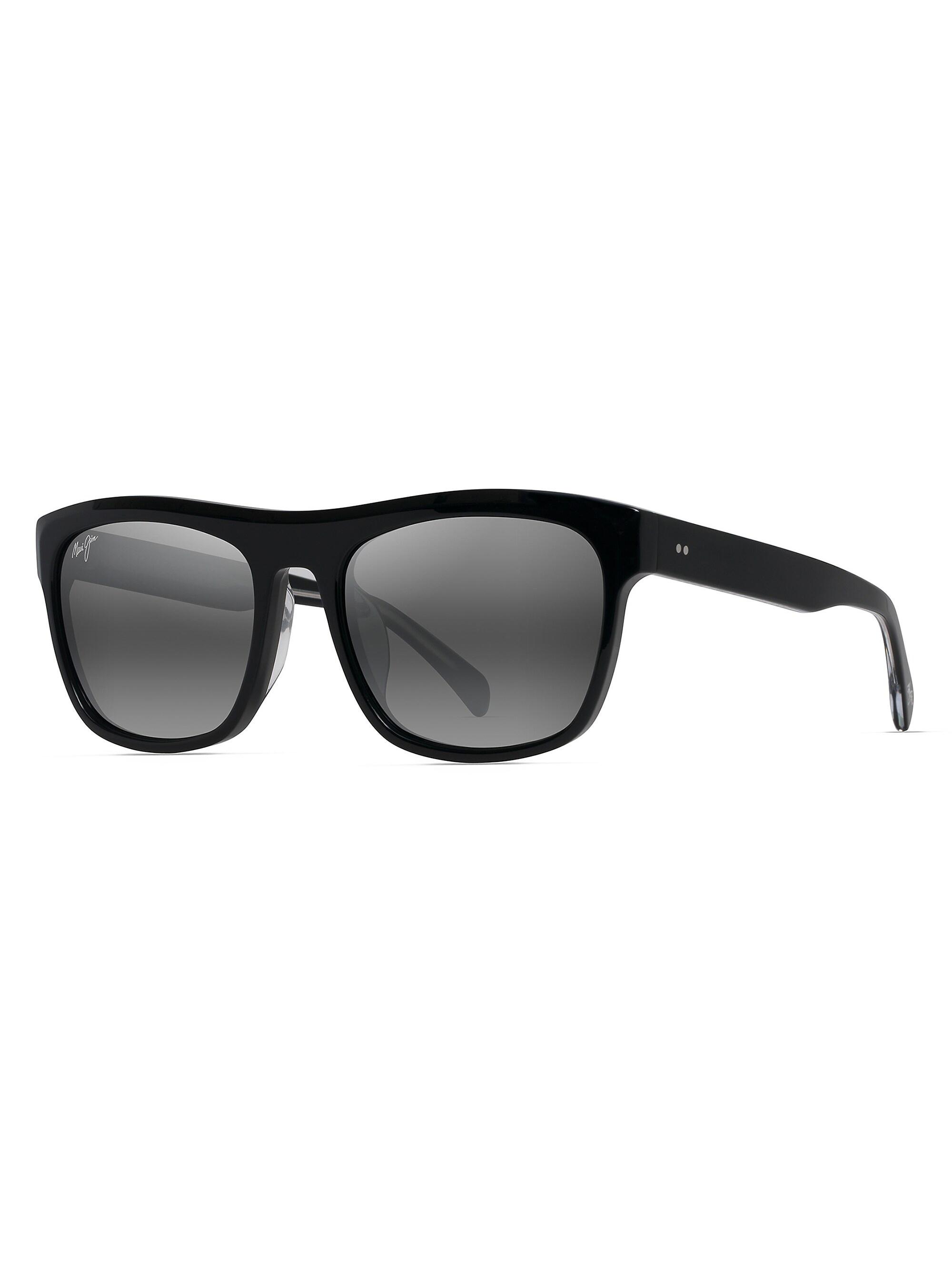 Maui Jim Men's S-Turns 56MM Rectangular Sunglasses - Black Grey
