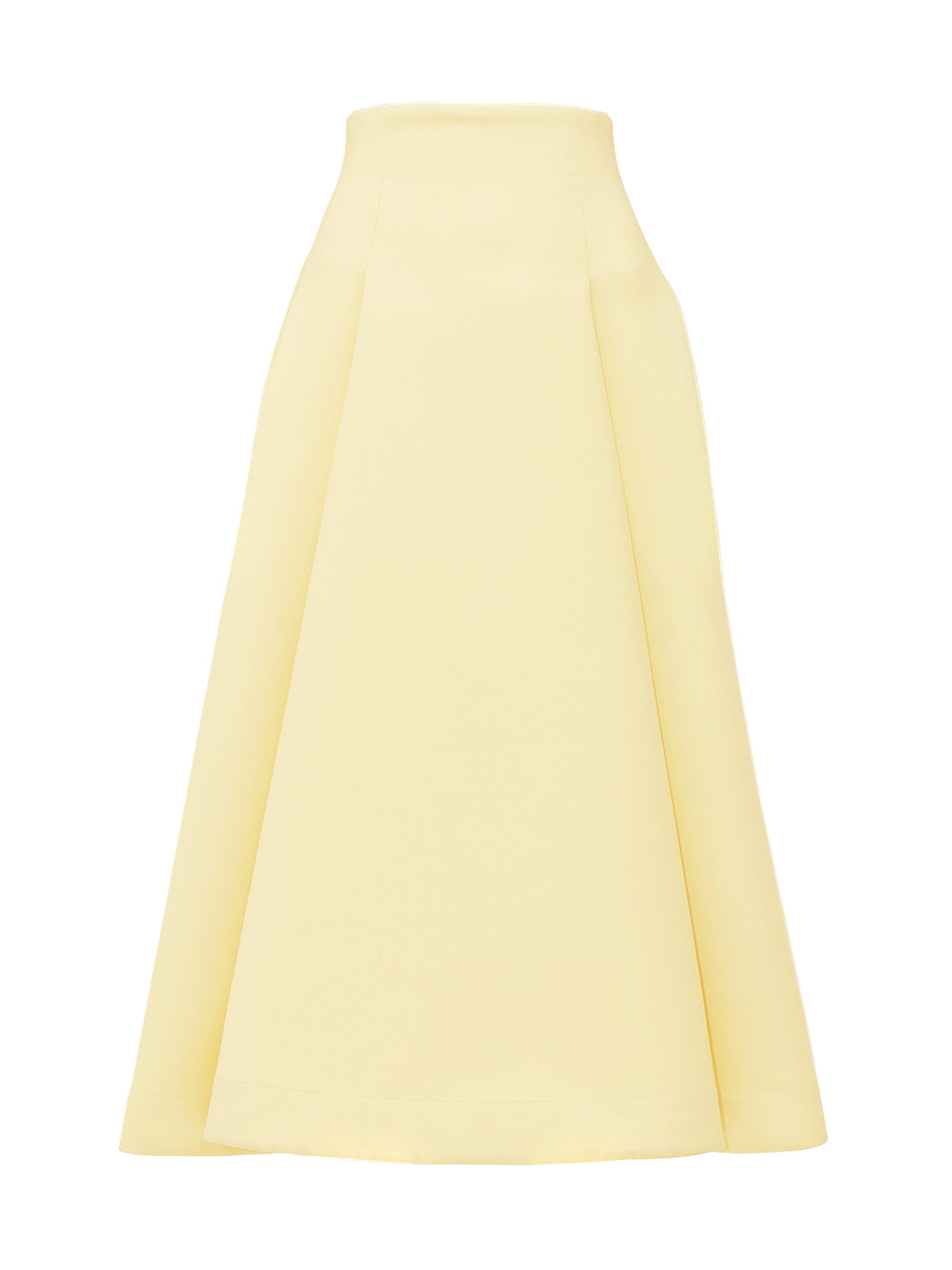 Bottega Veneta Women's Compact Wool Midi-Skirt - Camomile