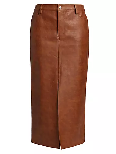 Roberta Faux-Leather Maxi Skirt