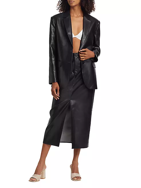Shop Wayf Veronica Faux Leather Blazer | Saks Fifth Avenue