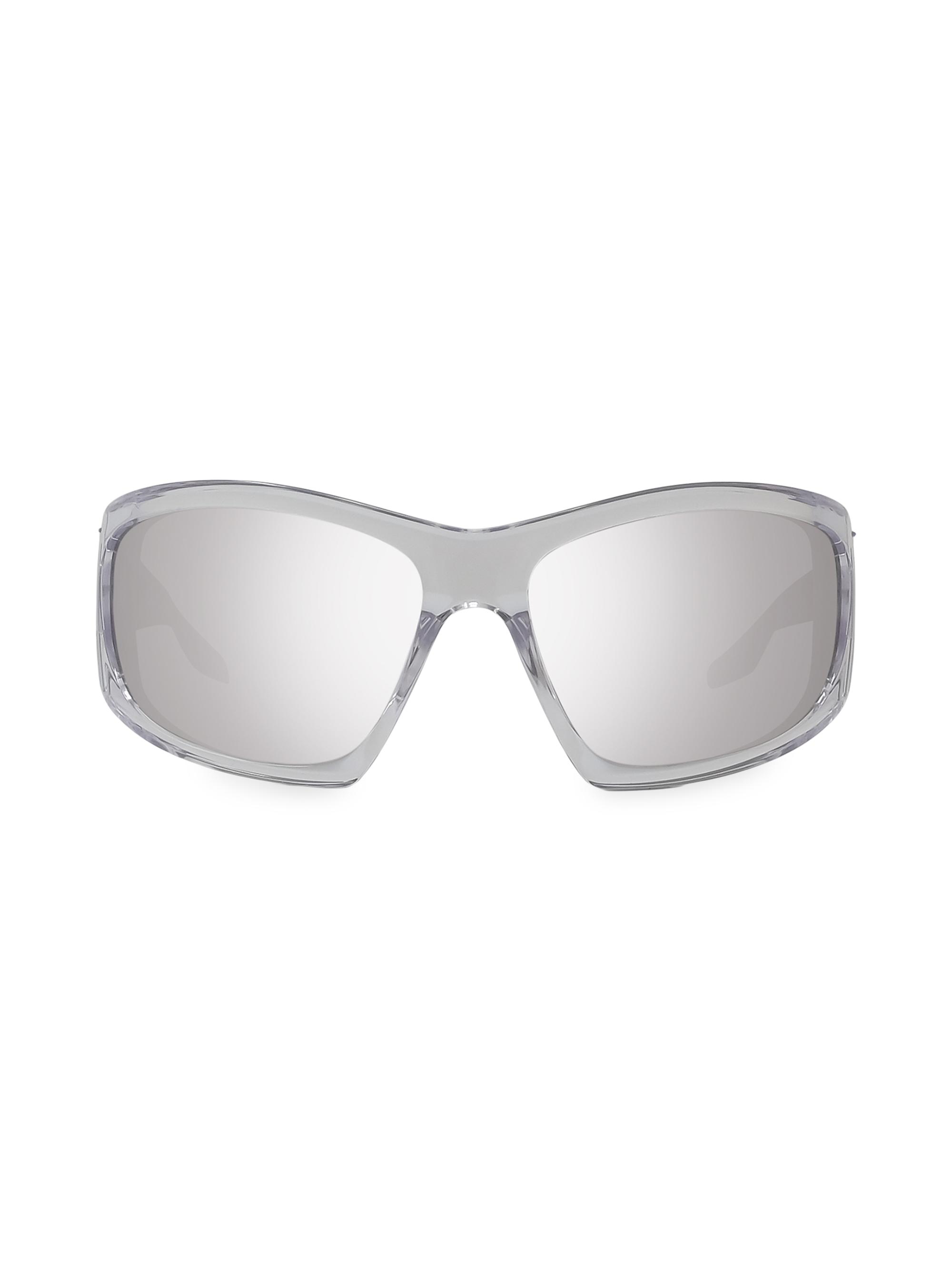 Givenchy Men's 56MM Mirrored Acetate Sunglasses - Crystal Smoke Mirror