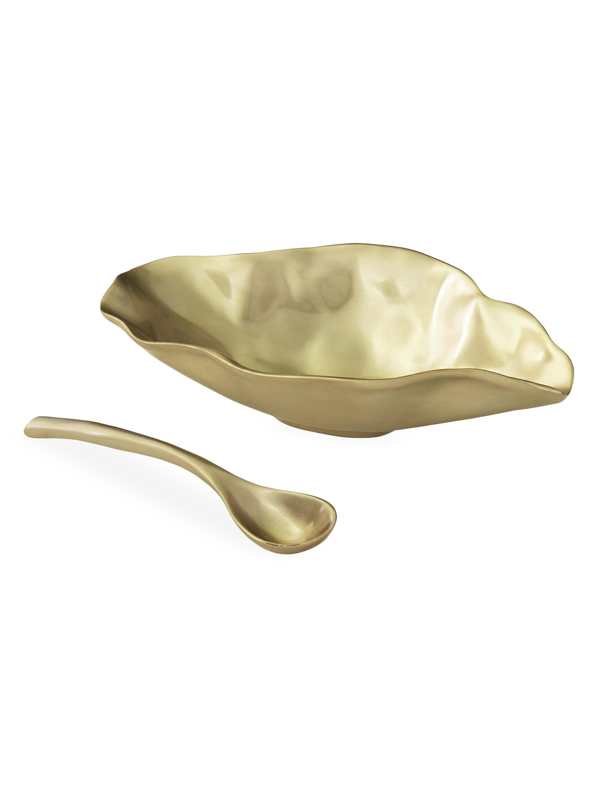 Beatriz Ball Sierra Modern Maia Medium Bowl & Spoon - Gold