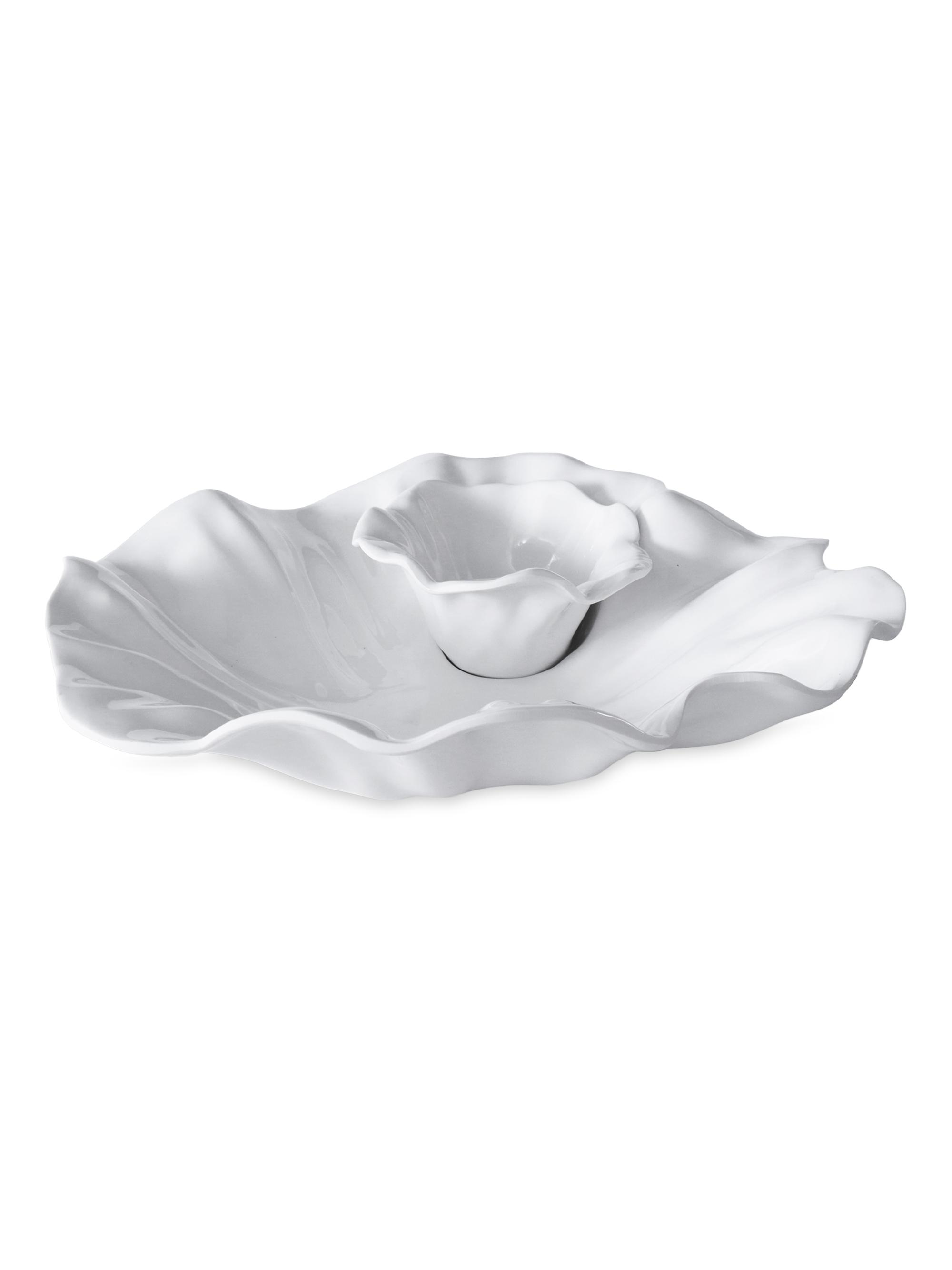 Beatriz Ball Vida Bloom Chip & Dip Bowl - White