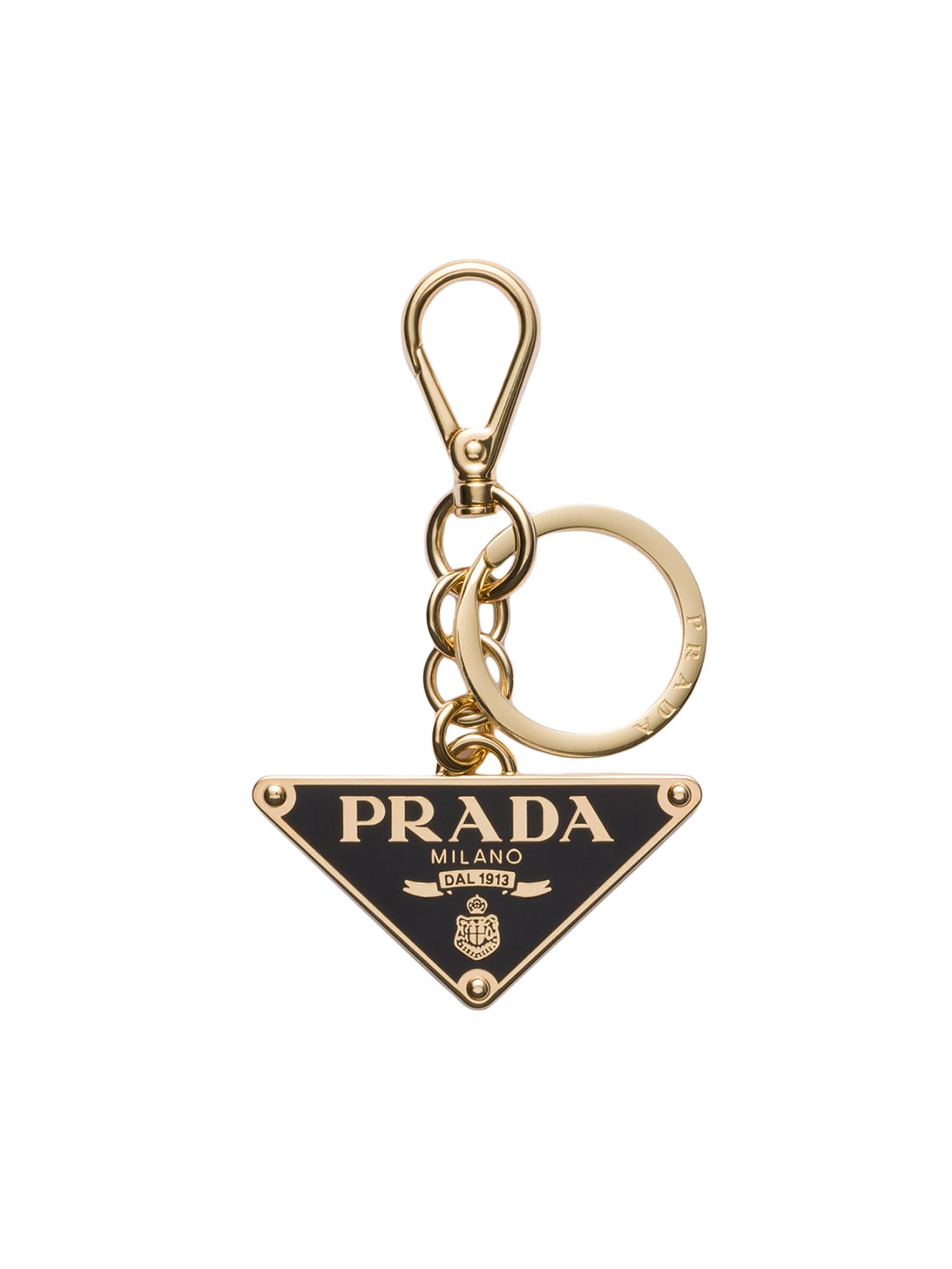 Prada Women's Metal Keychain - Black Gold