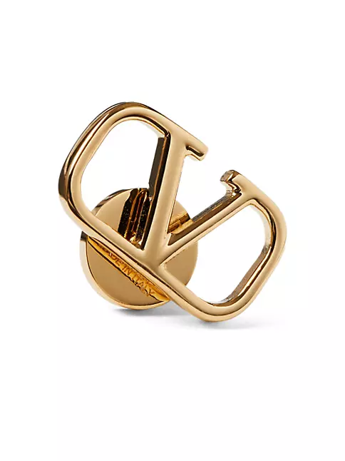 LOUIS VUITTON: Gold/Brass, Metal "LV" Logo Padlock &