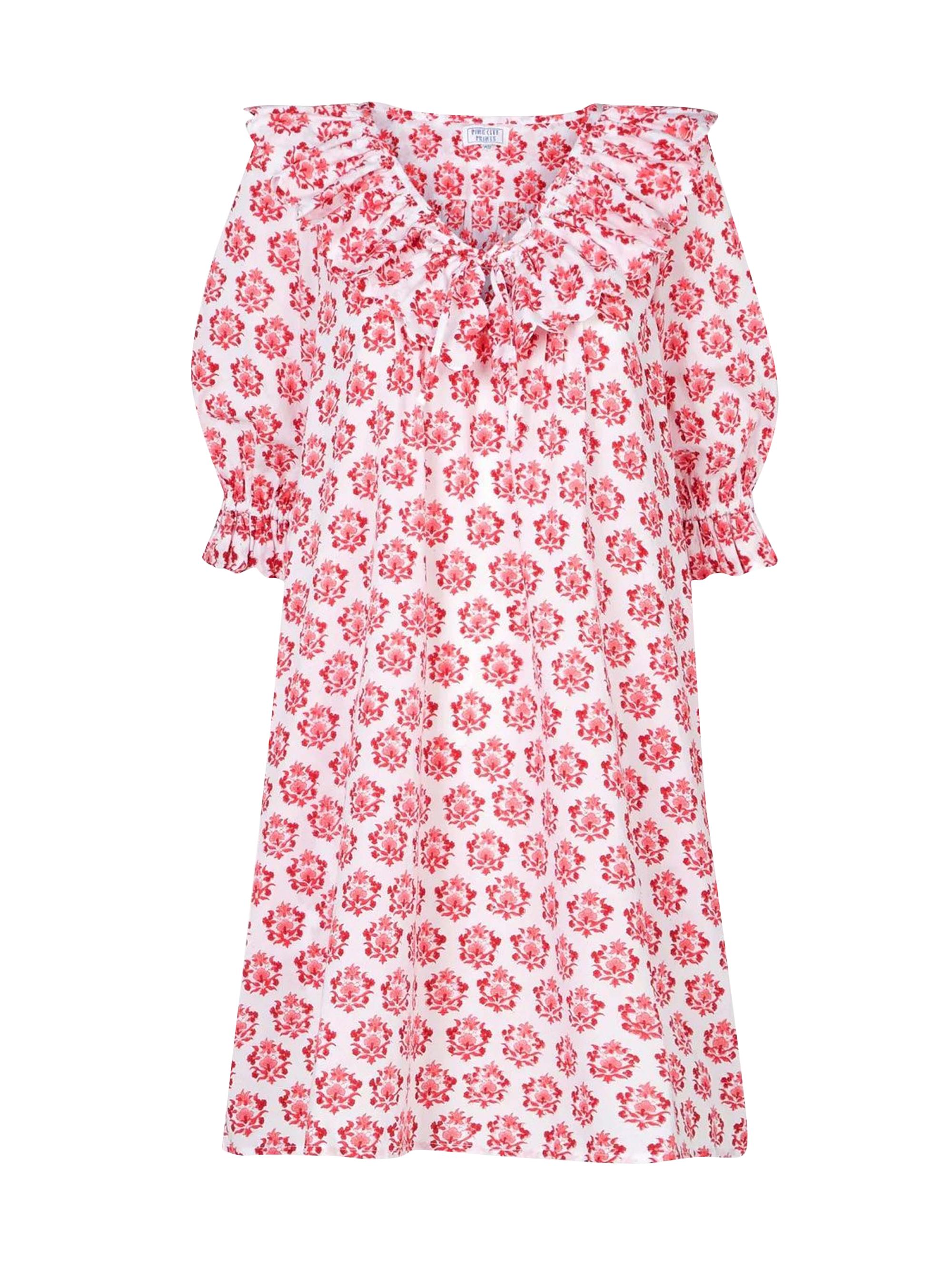 Pink City Prints Mulberry Buta Ava Mini Dress | Saks Fifth Avenue