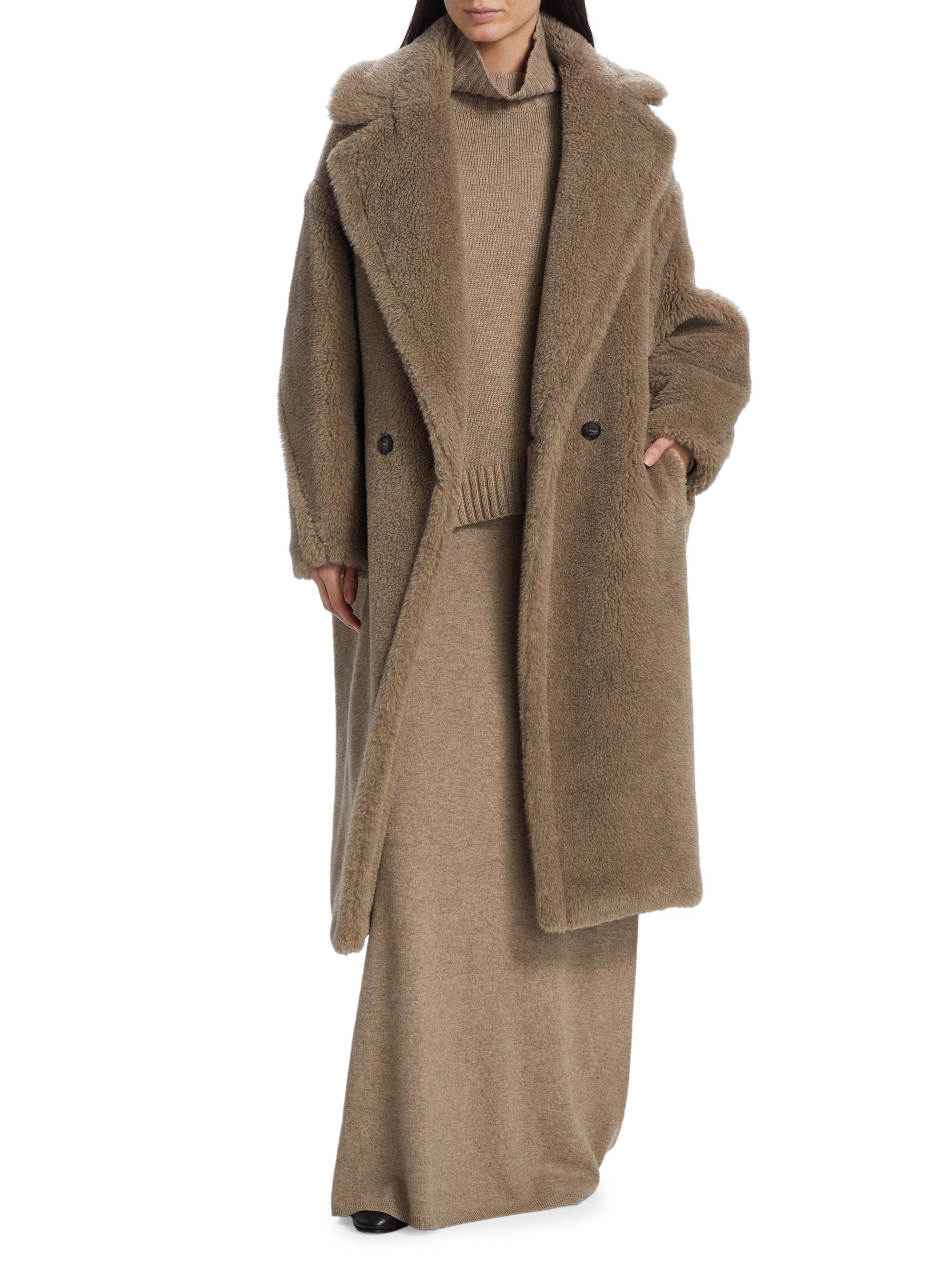 【着用1回】Max Mara／TEDDY BEAR ICON COAT Teddy Bear Icon Coat in alpaca and wool, white | 
