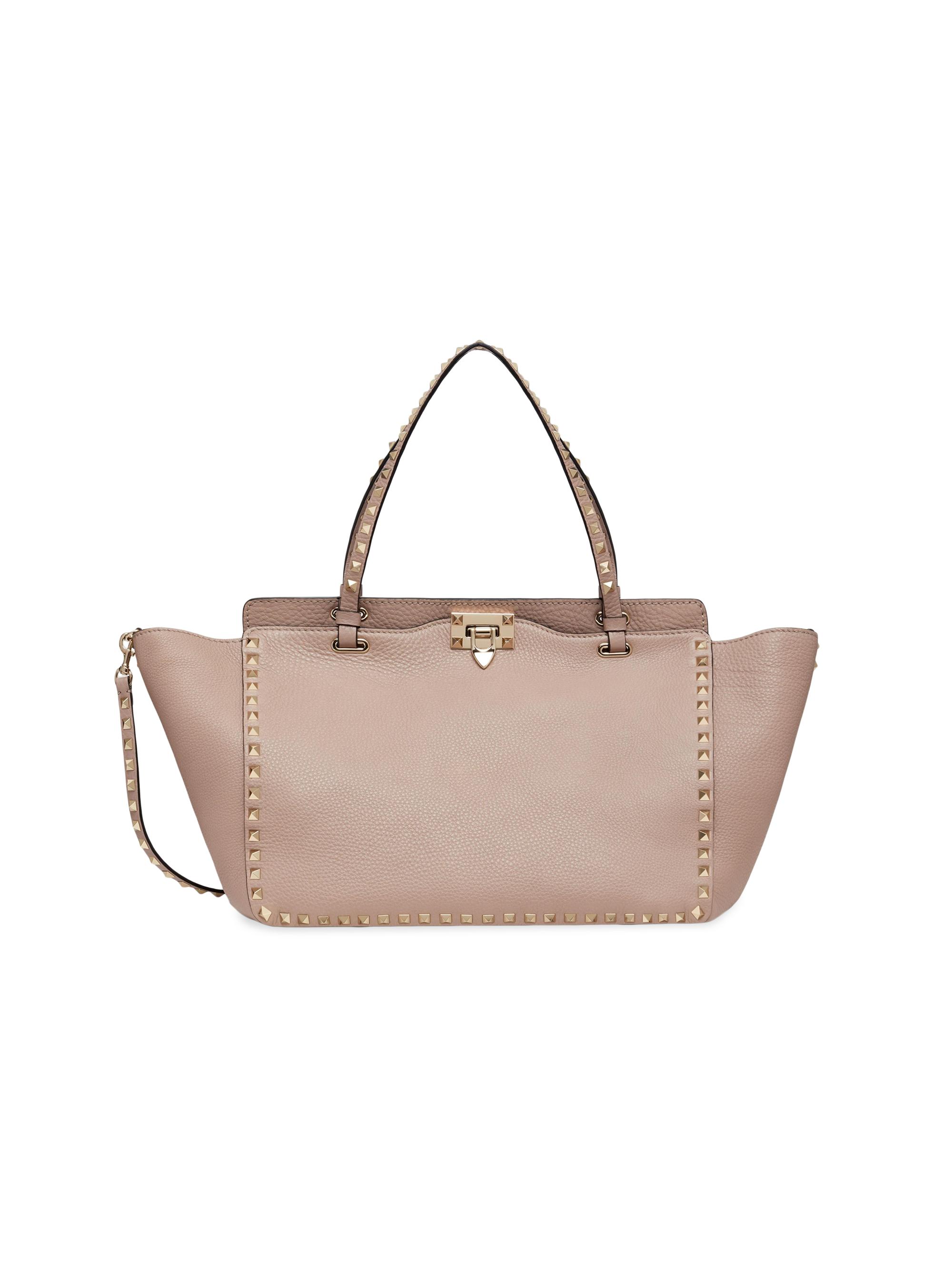Valentino Garavani Women's  Grainy Calfskin Rockstud Bag - Poudre