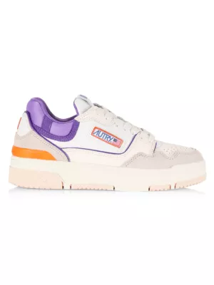 Shop Autry CLC Colorblocked Leather Low-Top Sneakers | Saks Fifth Avenue