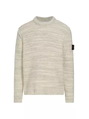 Shop Stone Island Wool-Blend Crewneck Sweater | Saks Fifth Avenue