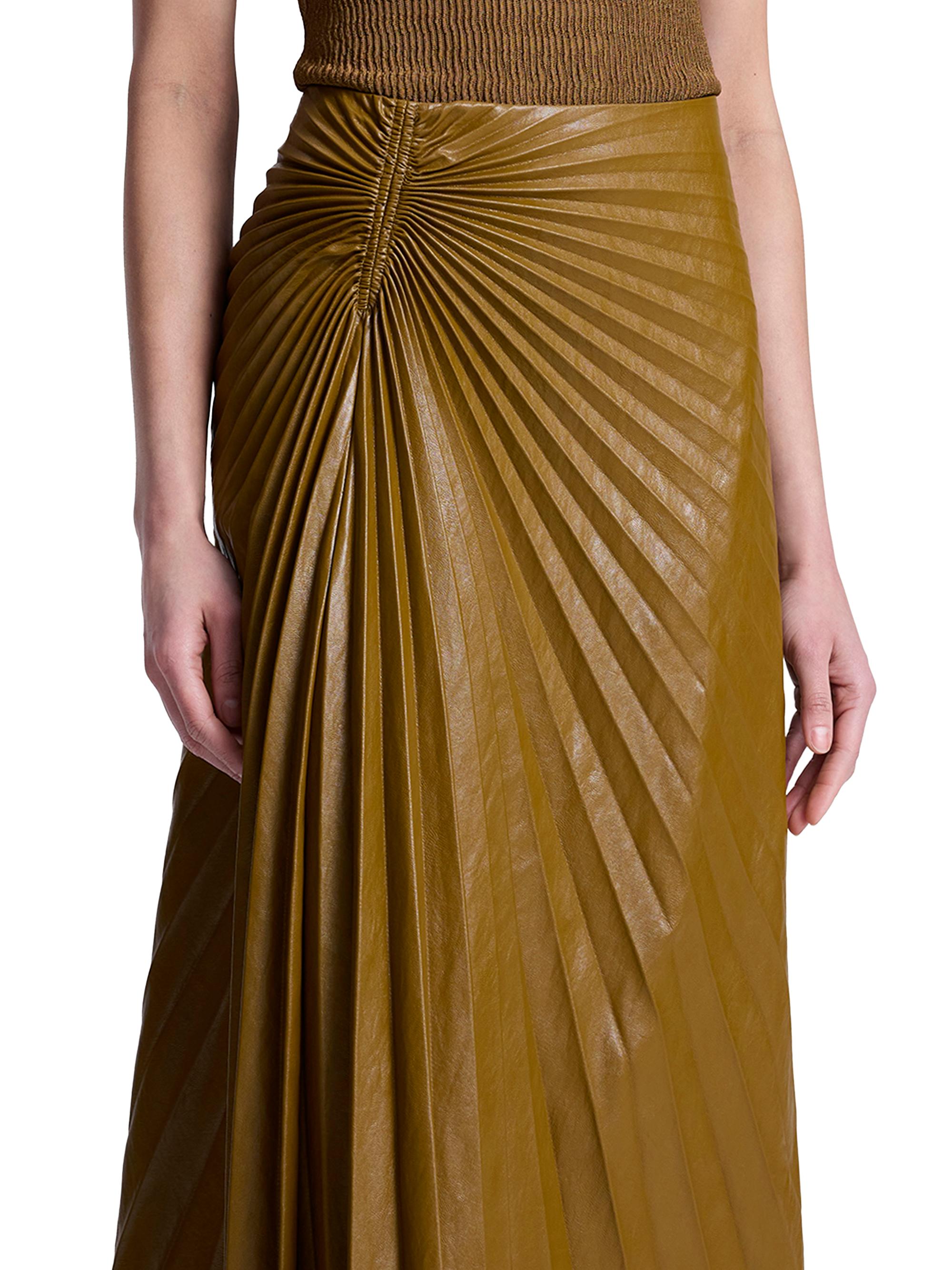 A.L.C. Tracy Faux-Leather Pleated Maxi Skirt | Saks Fifth Avenue