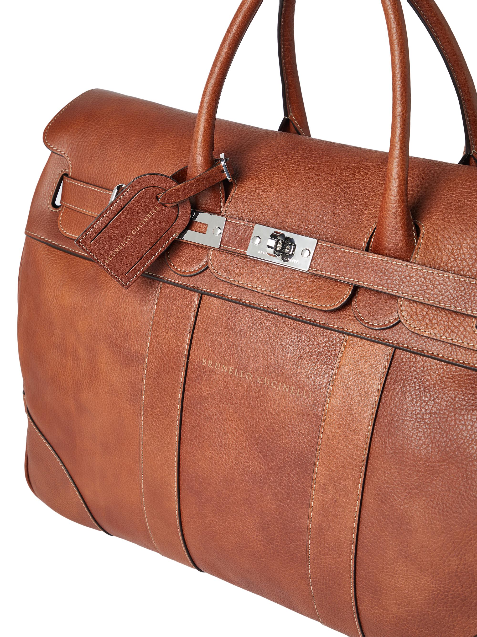Brunello Cucinelli Grained calfskin Country Weekender bag | Saks