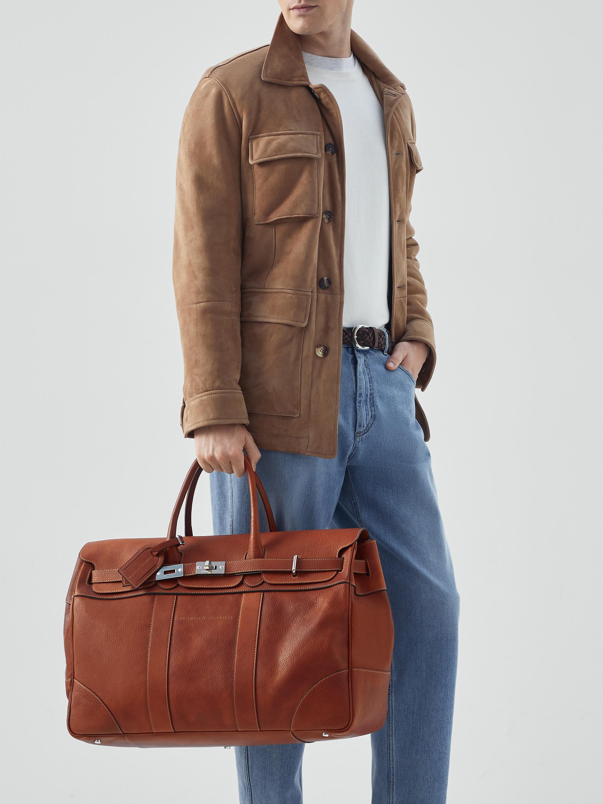 Brunello Cucinelli Grained calfskin Country Weekender bag | Saks