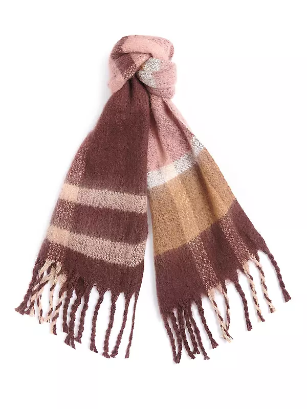 Toteme - Brown merino wool and cashmere scarf in a monogram
