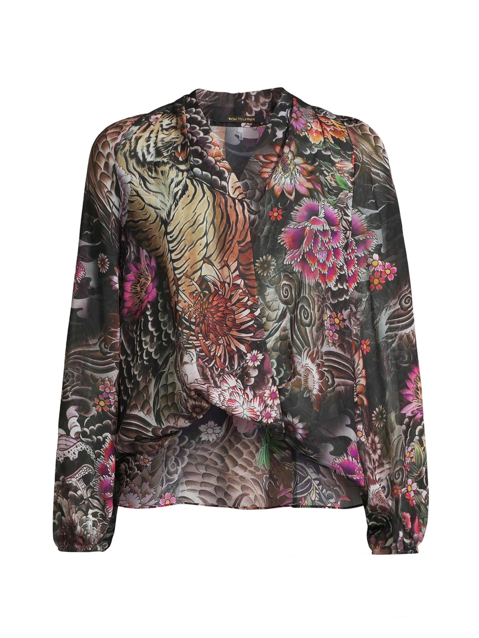 Kobi Halperin Women's Robin Floral Balloon-Sleeve Blouse - Black Multi