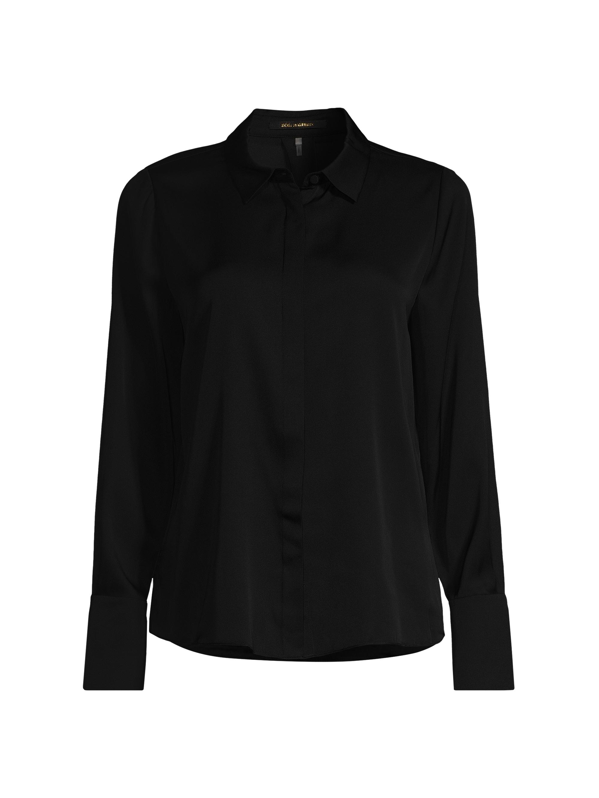 Kobi Halperin Women's Larissa Collared Silk-Blend Blouse - Black