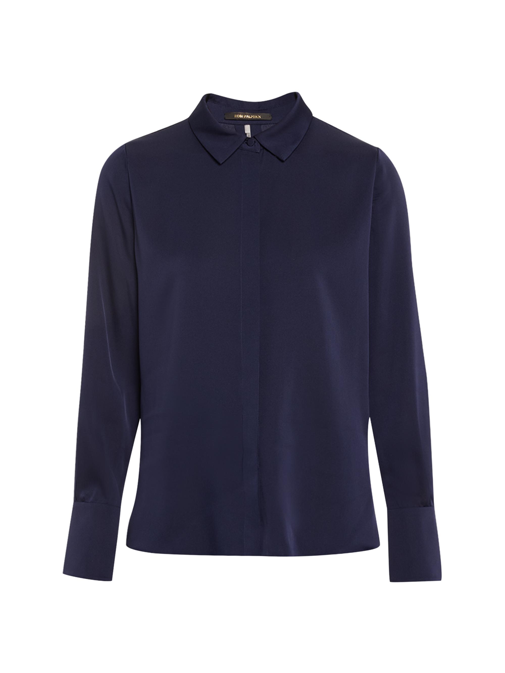 Kobi Halperin Women's Larissa Collared Silk-Blend Blouse - Midnight Blue