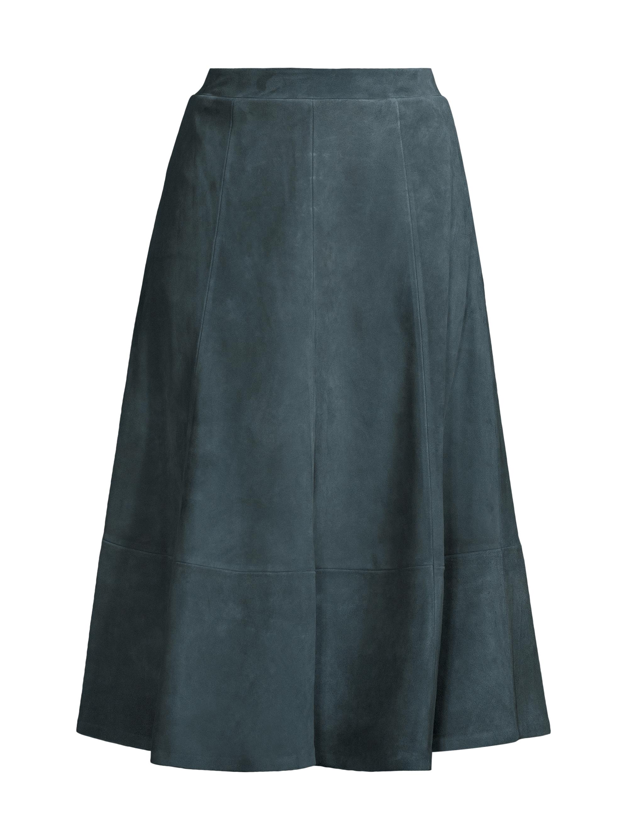 Kobi Halperin Women's Amanda Suede A-Line Skirt - Sea Moss