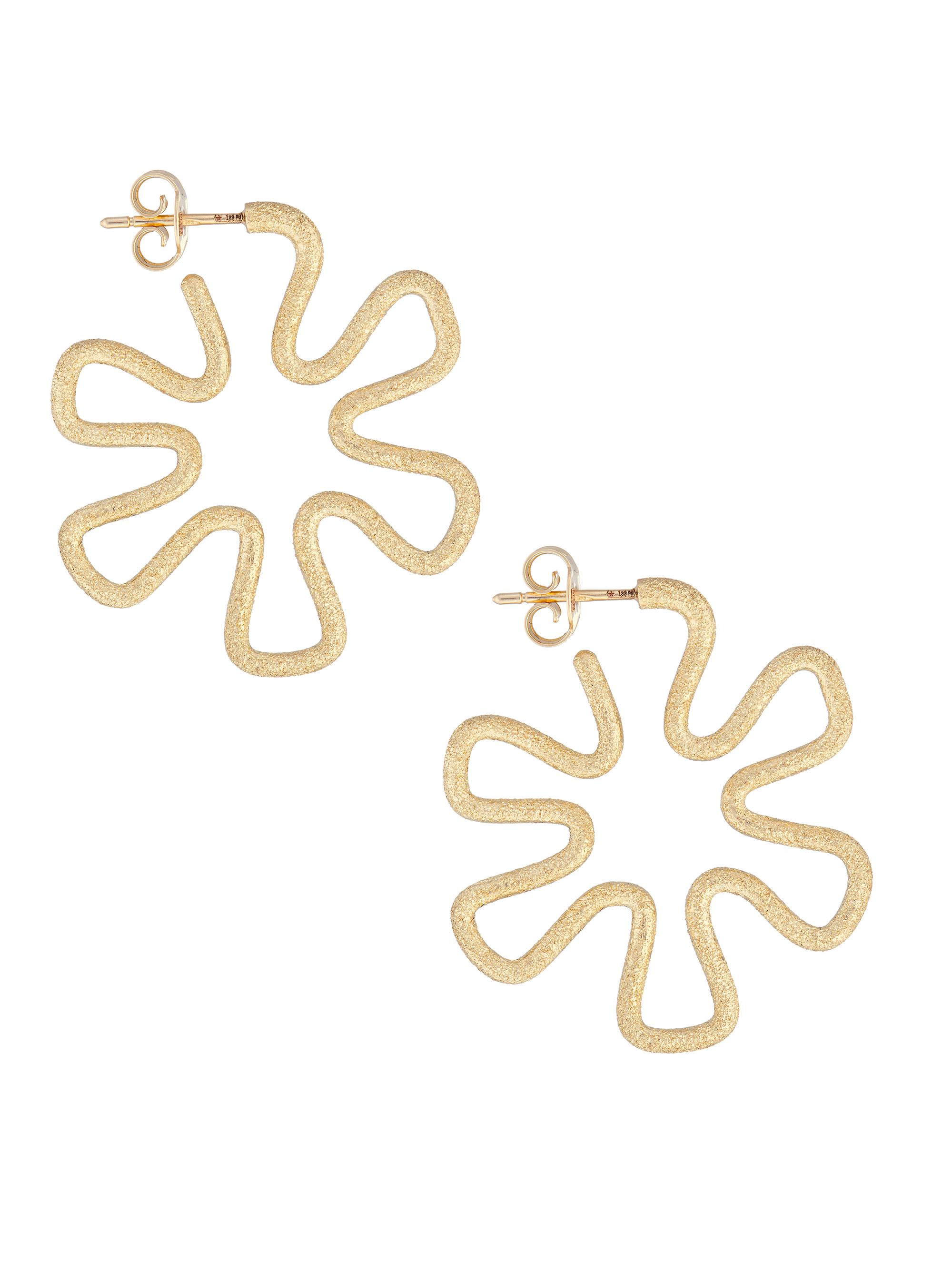 Bea Bongiasca Women's Margherita Goldtone  Flower Hoop Earrings - Yellow Gold