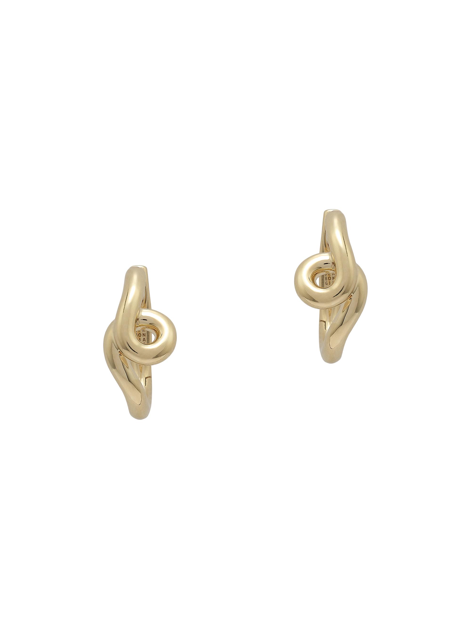 Bea Bongiasca Women's Single Wave Goldtone Hoop Earrings - Yellow Gold