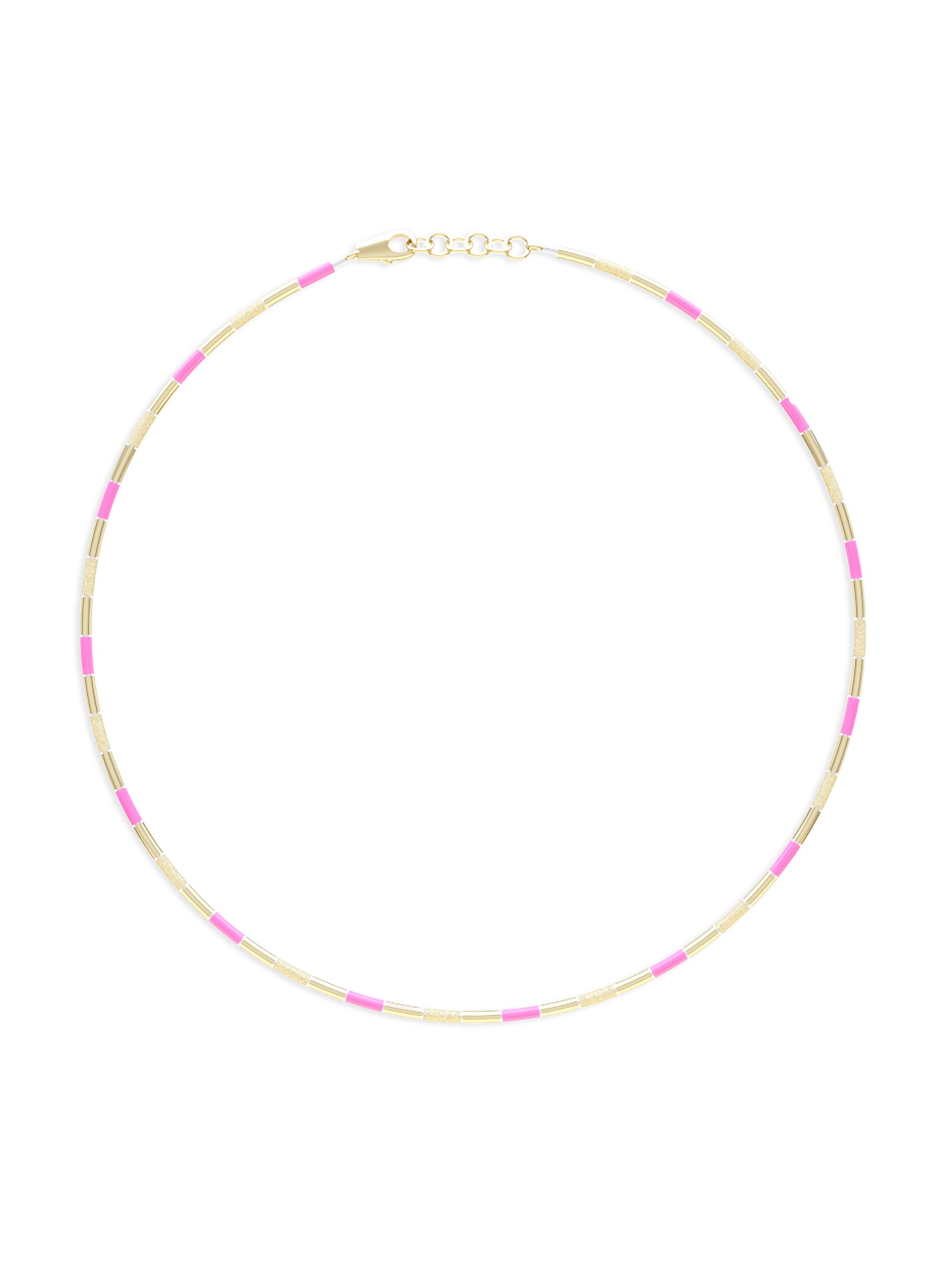 Bea Bongiasca Women's Goldtone & Enamel Beaded Necklace - Pink